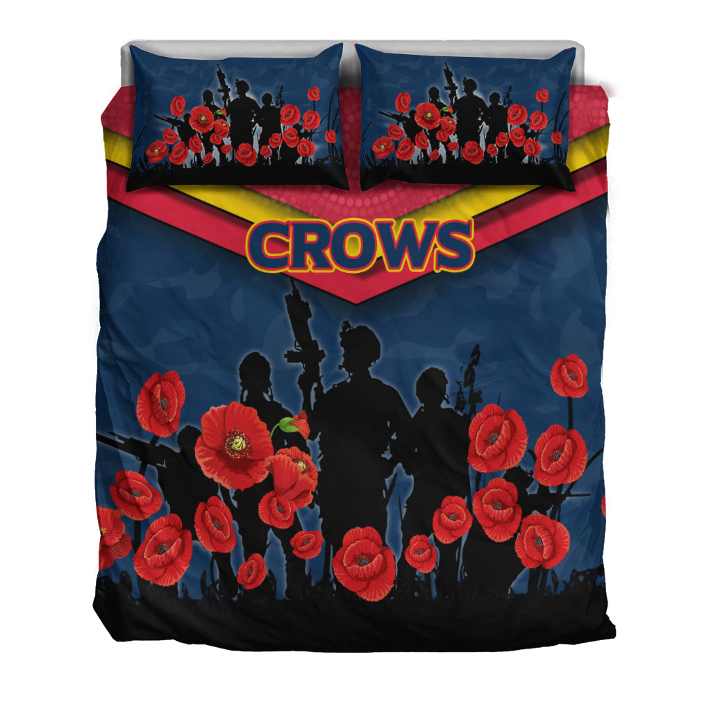Adelaide Crows ANZAC Day Bedding Set - Indigenous Art - - Vibe Hoodie Shop
