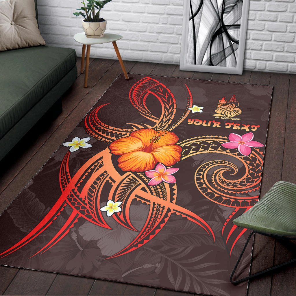 New Caledonia Polynesian Personalised Area Rug - Legend of New Caledonia (Red) - Vibe Hoodie Shop