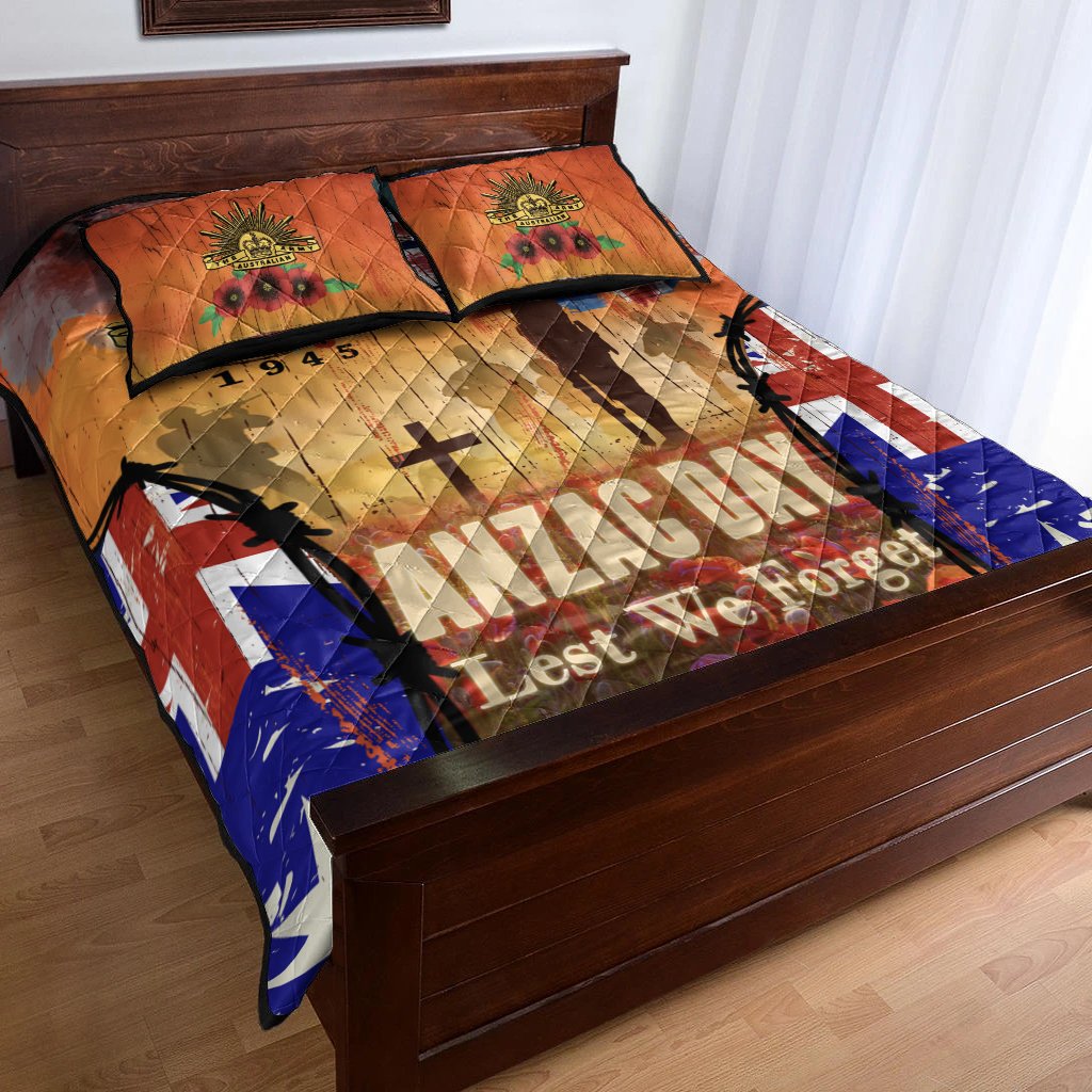 Australia ANZAC Day 2021 Quilt Bed Set - ANZAC Day Commemoration 1939 - 1945 - Vibe Hoodie Shop