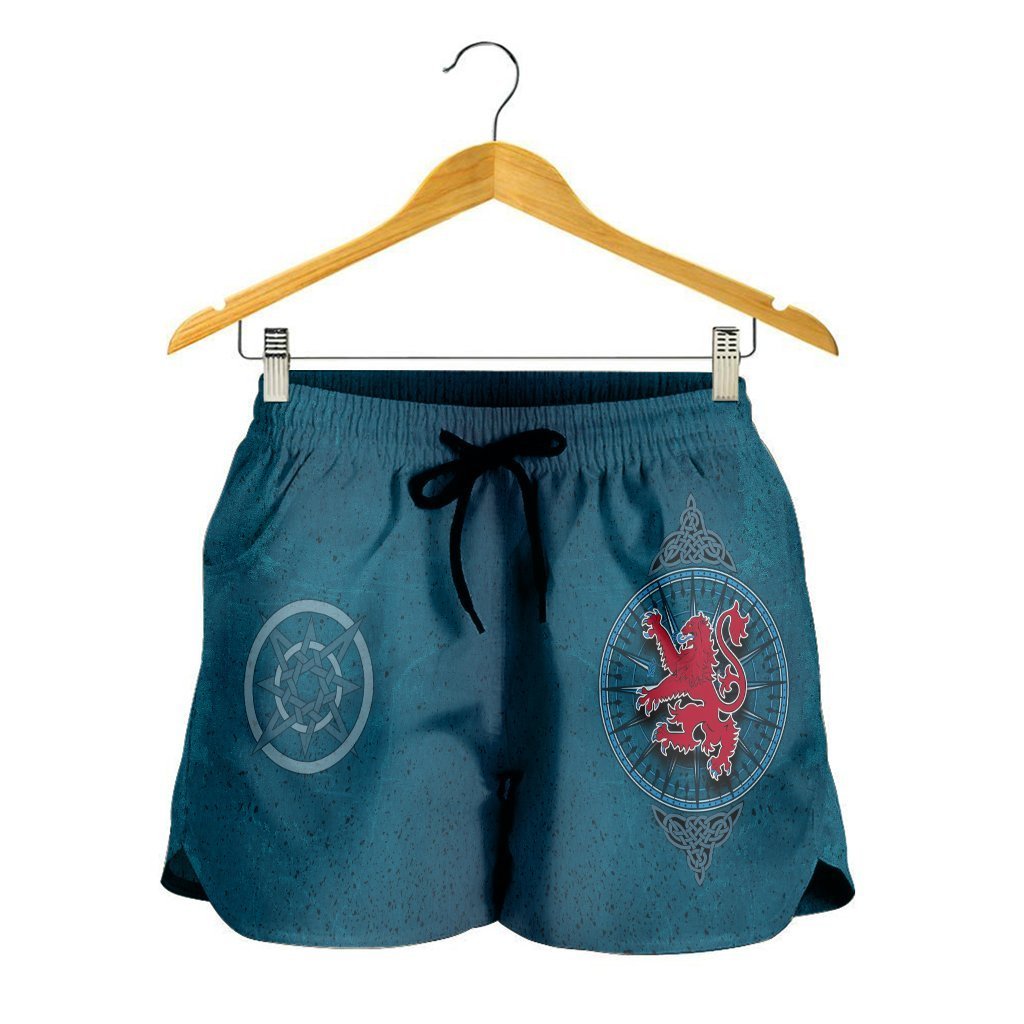 scotland-celtic-womens-shorts-celtic-compass-with-scottish-lion