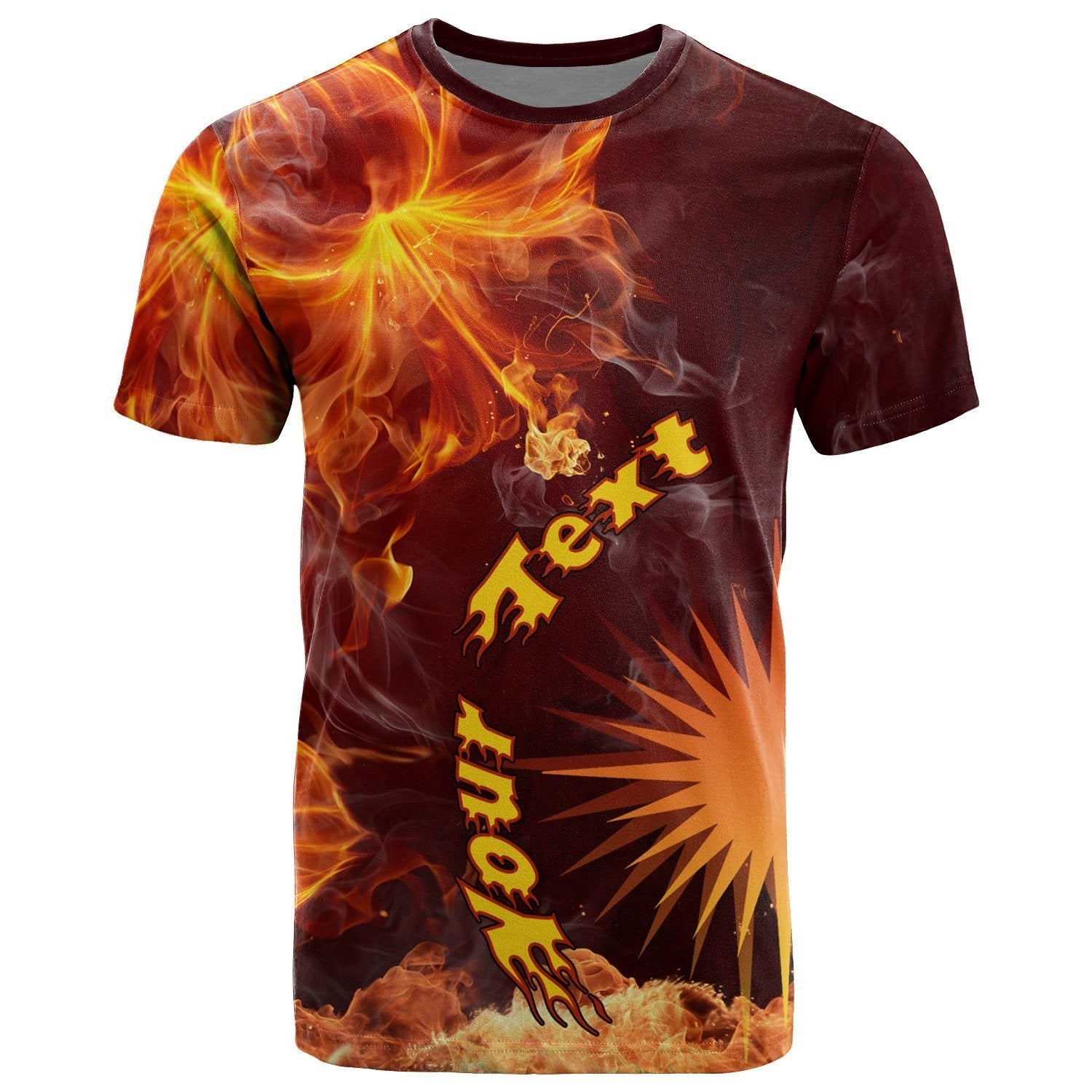 Marshall Islands Polynesian Custom Personalised T - Shirt - Fire Hibiscus - Vibe Hoodie Shop