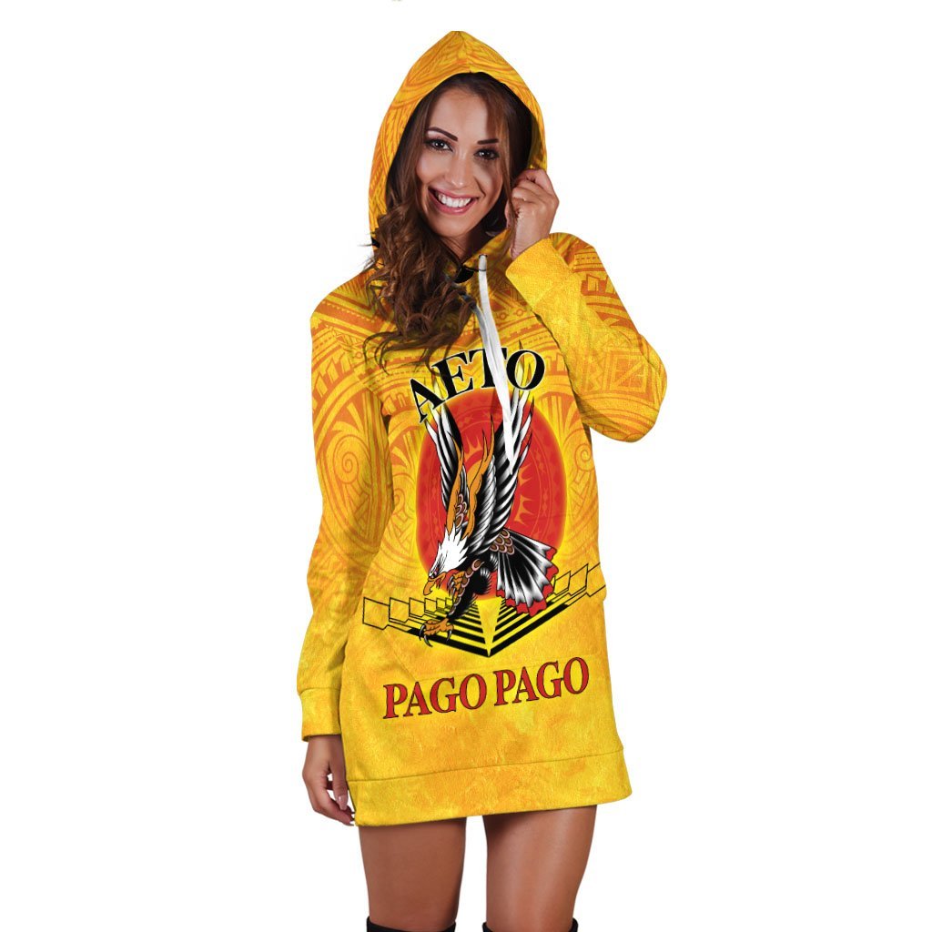 American Samoa Custom Personalised Women's Hoodie Dress - Pago Pago Aeto (Ver 2) - Vibe Hoodie Shop