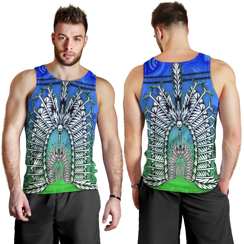 Men Tank Top - Turtle Background With Dhari Mask - Vibe Hoodie Shop