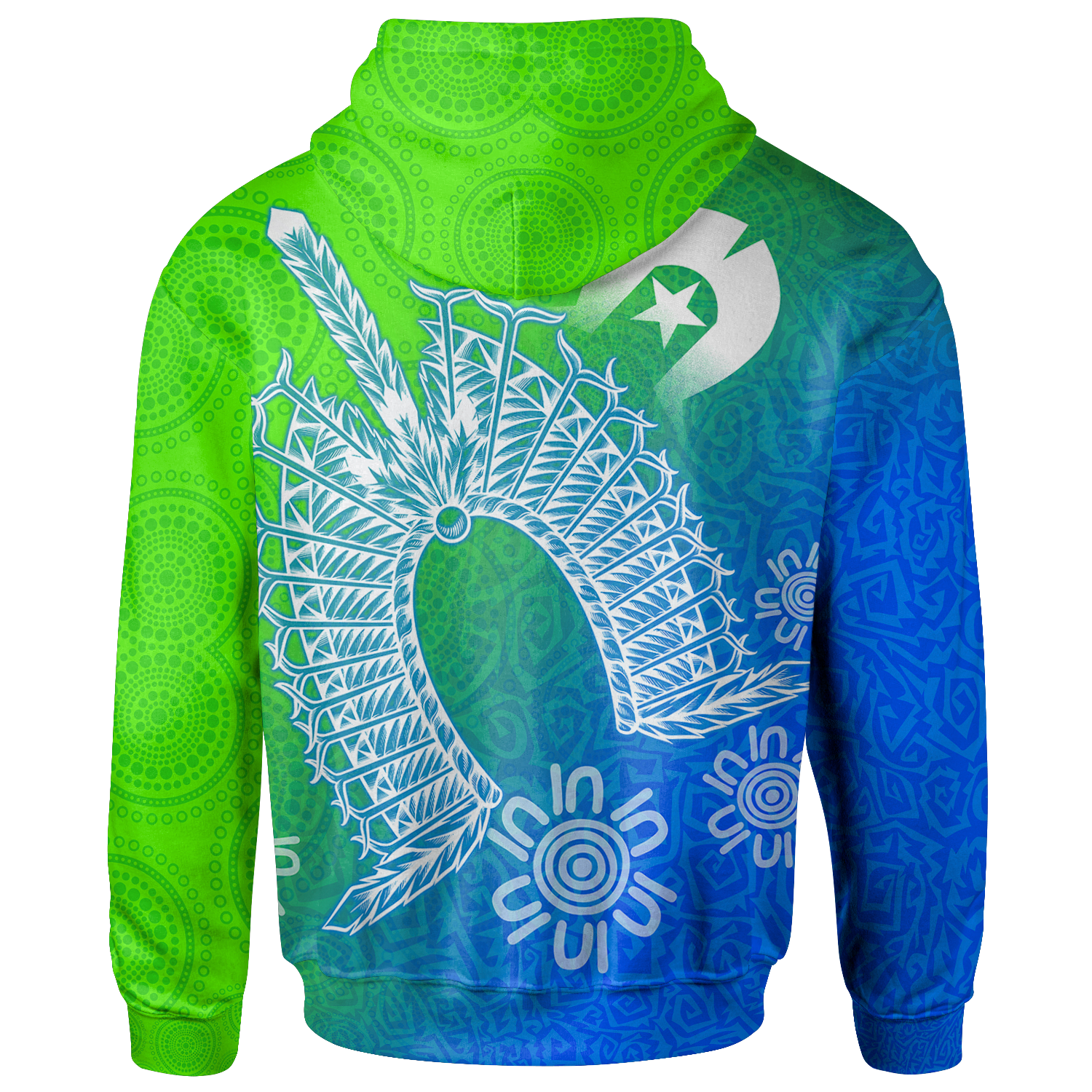 Aussie Aboriginal Zip Hoodie Torres Strait Islanders Ocean Style - Vibe Hoodie Shop