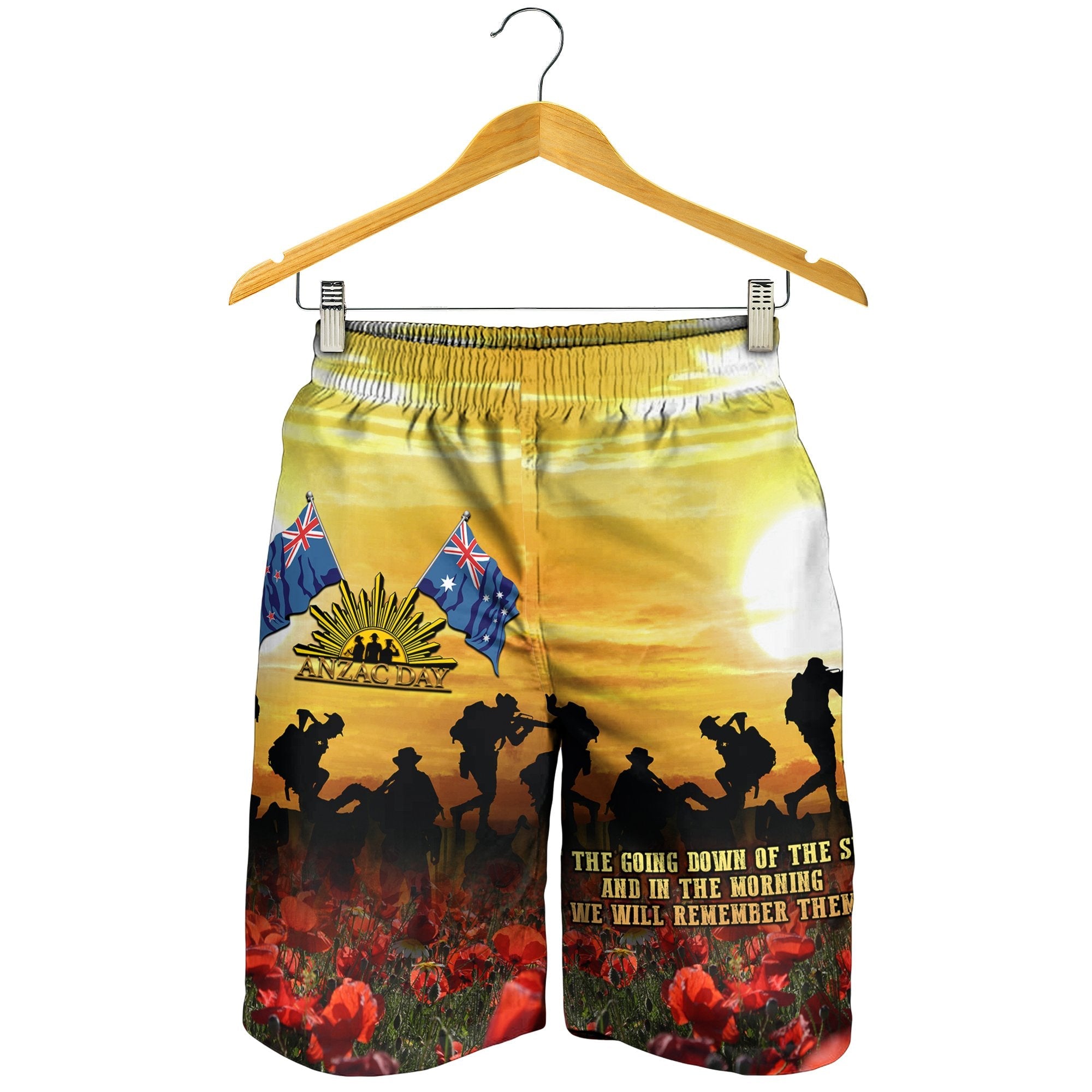 ANZAC Men Shorts - Australian and New Zealand Army Corps - Vibe Hoodie Shop