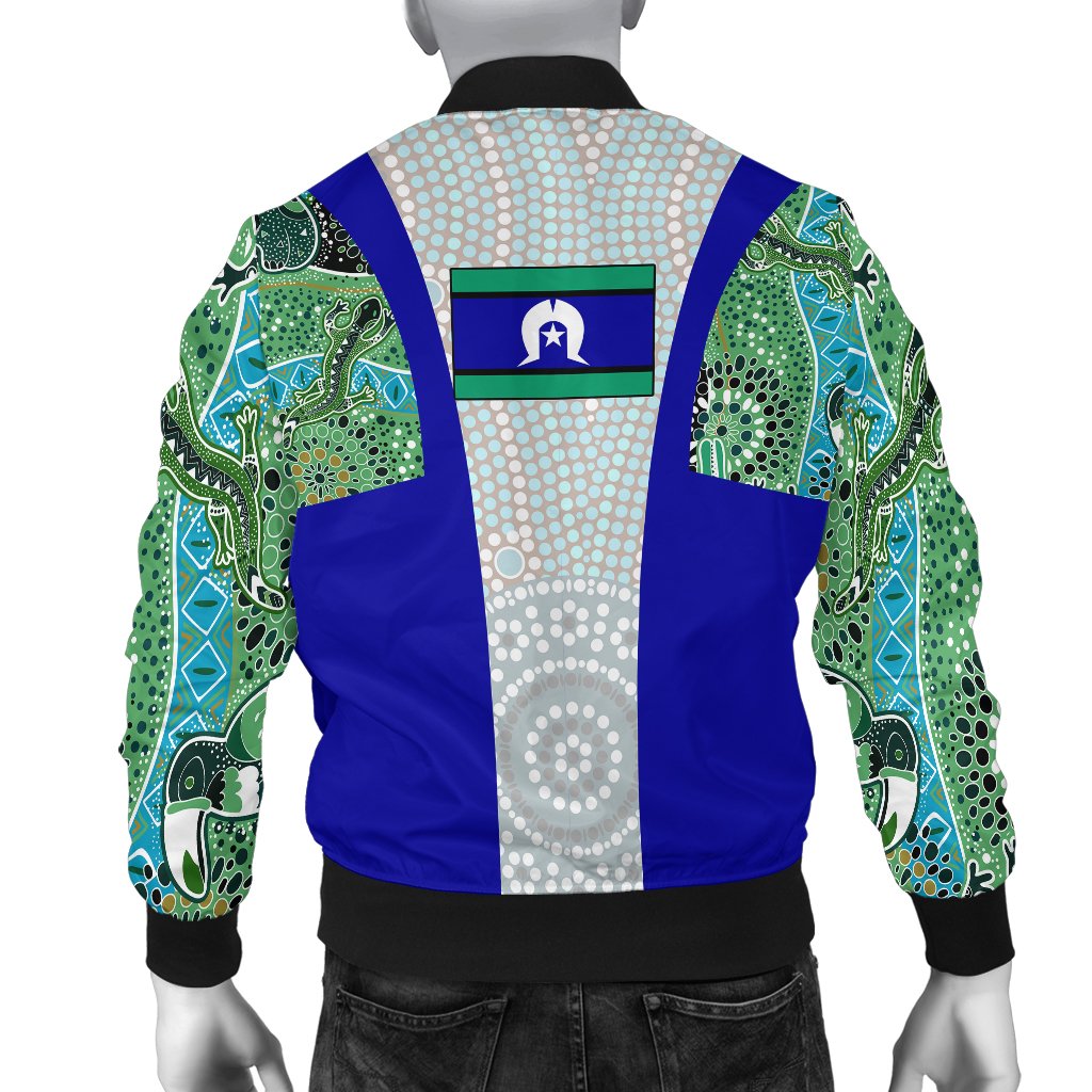 Women's Bomber Jacket - Flag of Torres Strait Islanders - Vibe Hoodie Shop