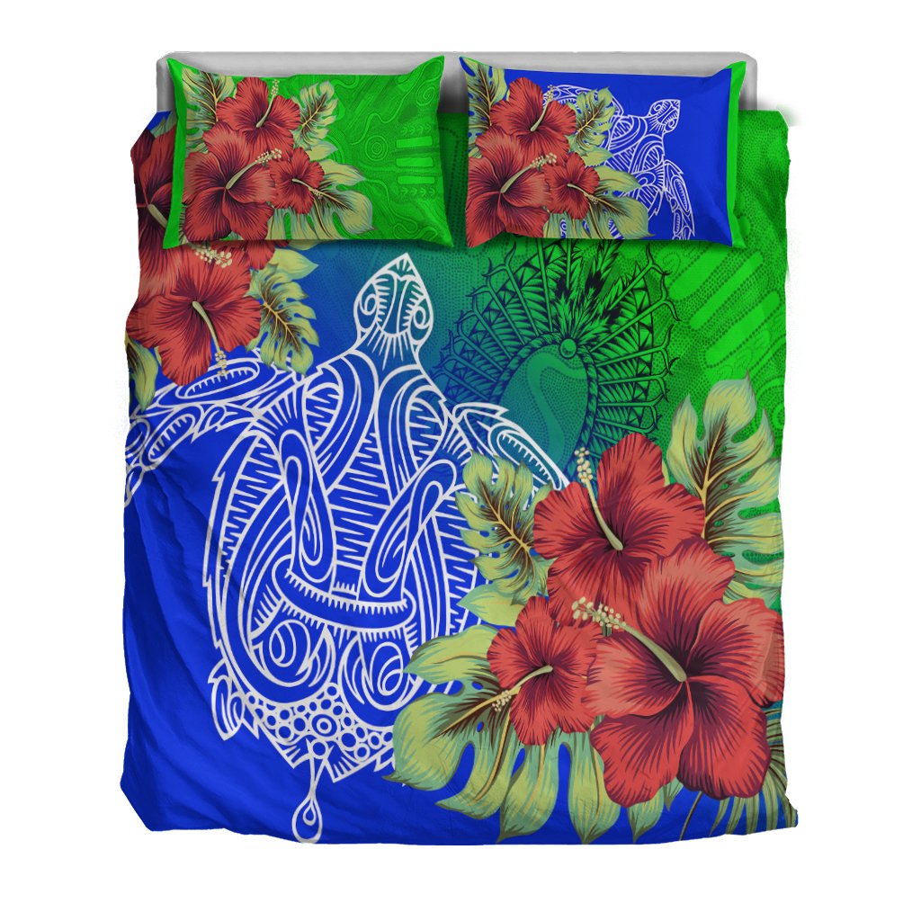 Torres Strait Islanders Bedding Set - Ocean Hibiscus - Vibe Hoodie Shop