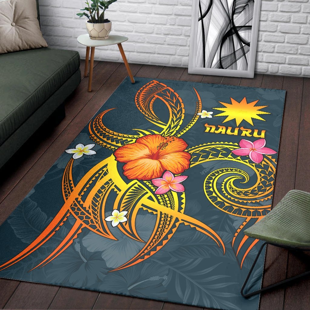 Nauru Polynesian Area Rug - Legend of Nauru (Blue) - Vibe Hoodie Shop