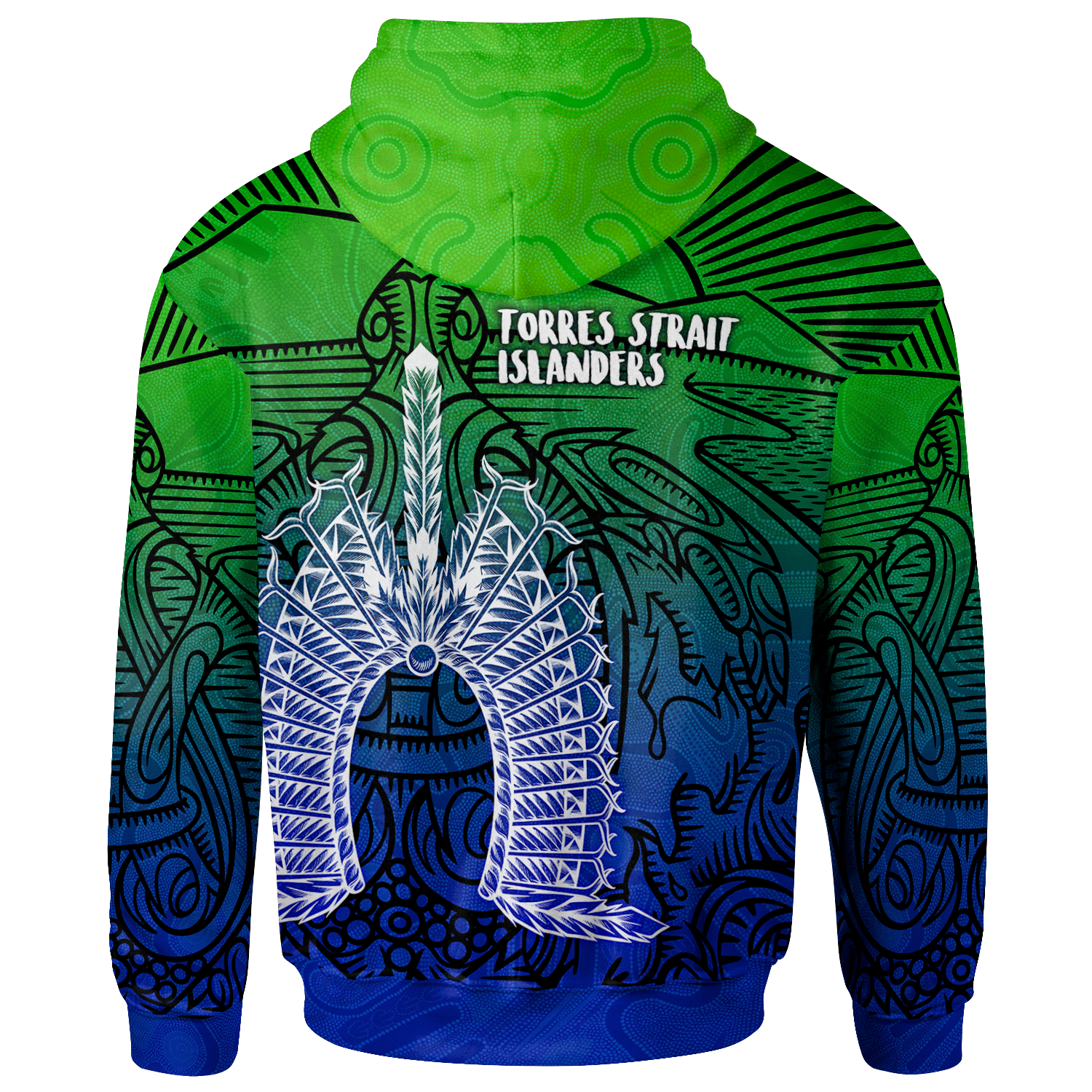 Torres Strait Islanders Hoodie - Turtle and Dhari Mask - Vibe Hoodie Shop