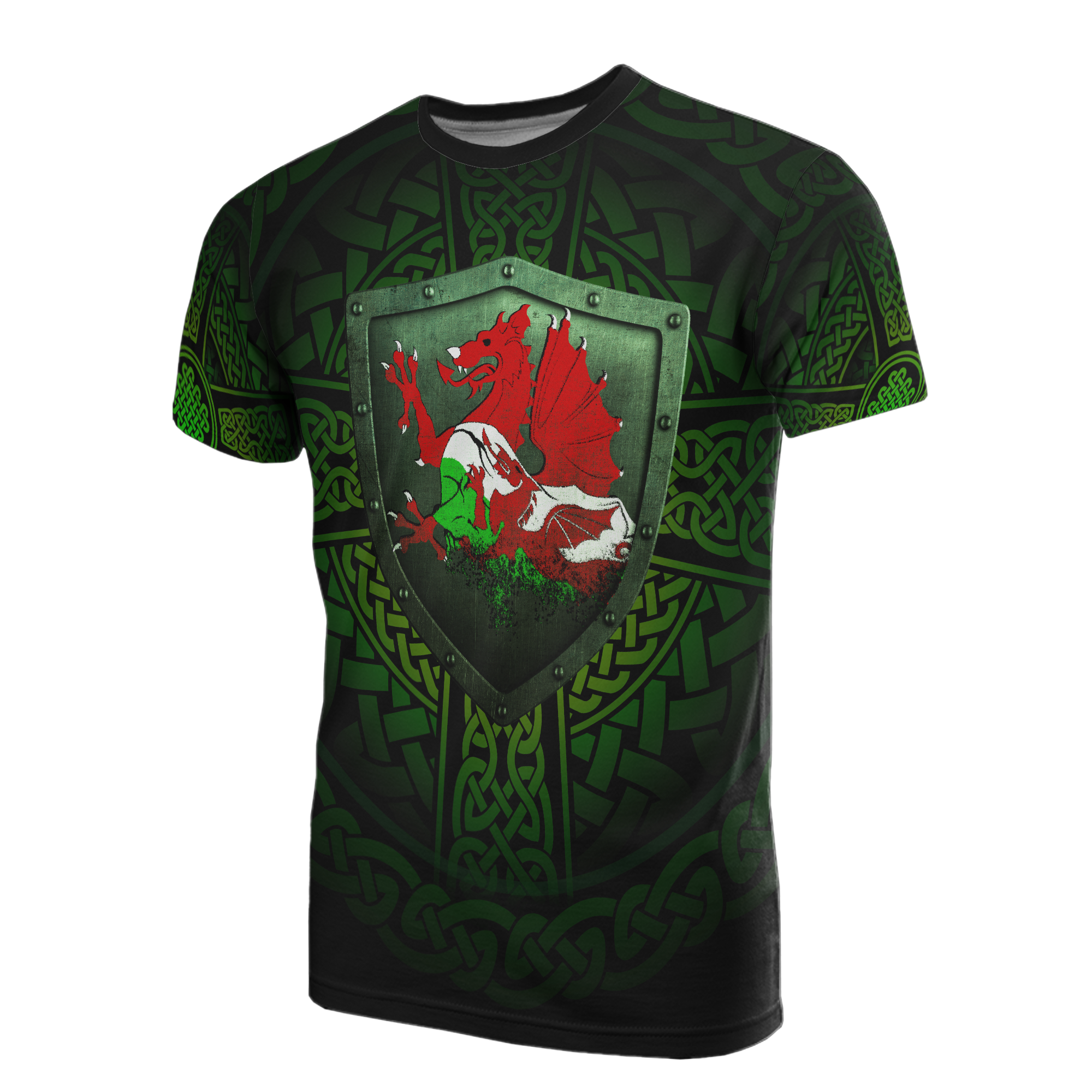 Wales Raglan T shirt - Cymru Dragon With - Vibe Hoodie Shop