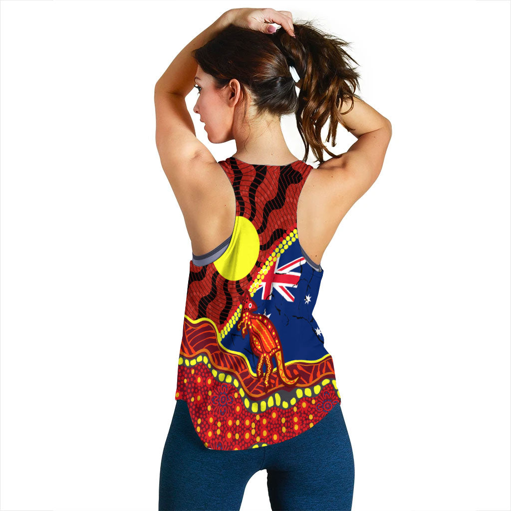 Australia Day Indigenous Art Women Tank Top - - Vibe Hoodie Shop