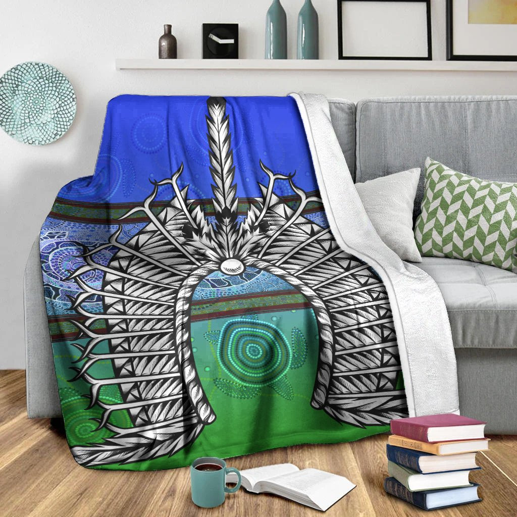 Blanket - Turtle With Dhari Mask Snake Patterns - - Vibe Hoodie Shop