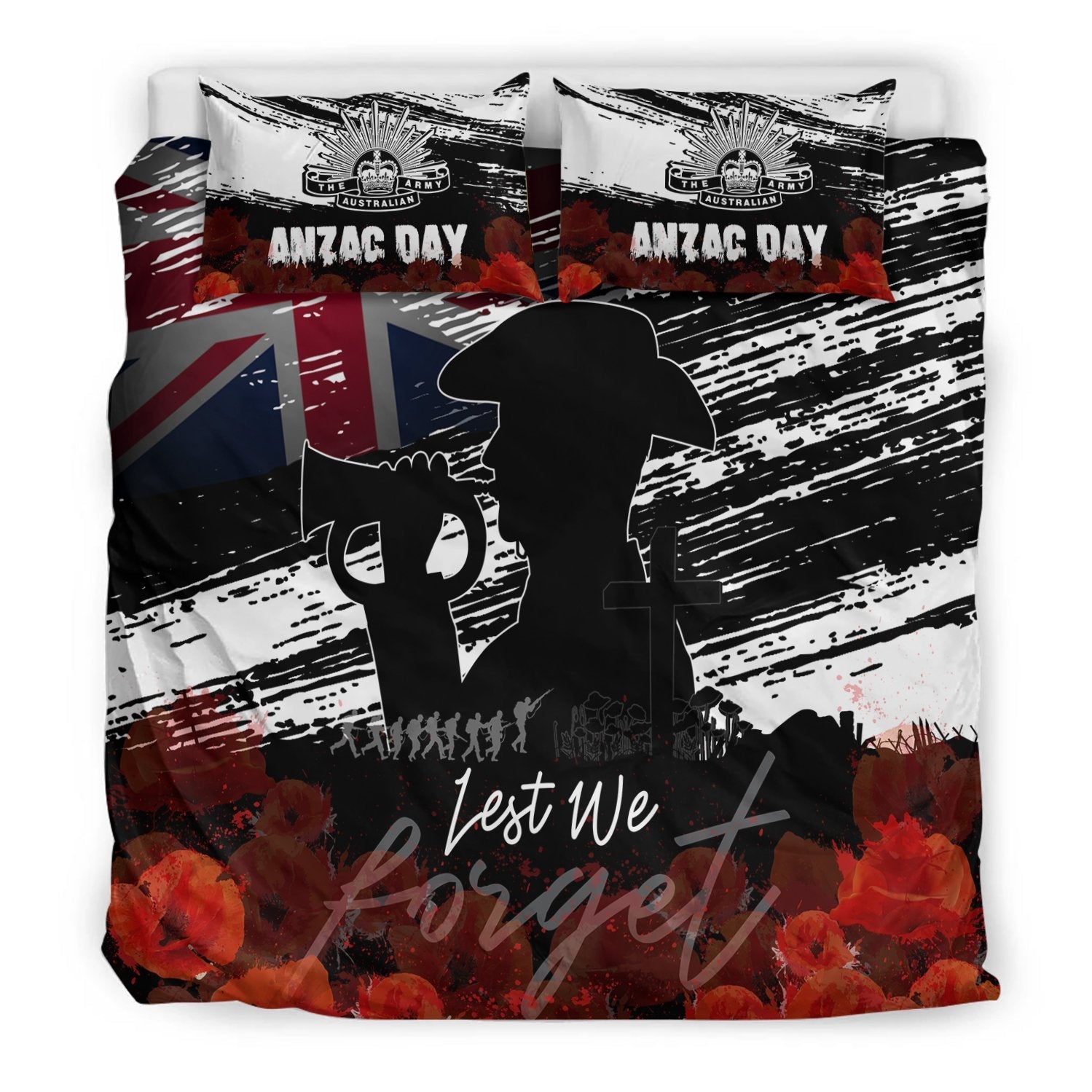 ANZAC Day Bedding Set - Remembrance ANZAC - Vibe Hoodie Shop