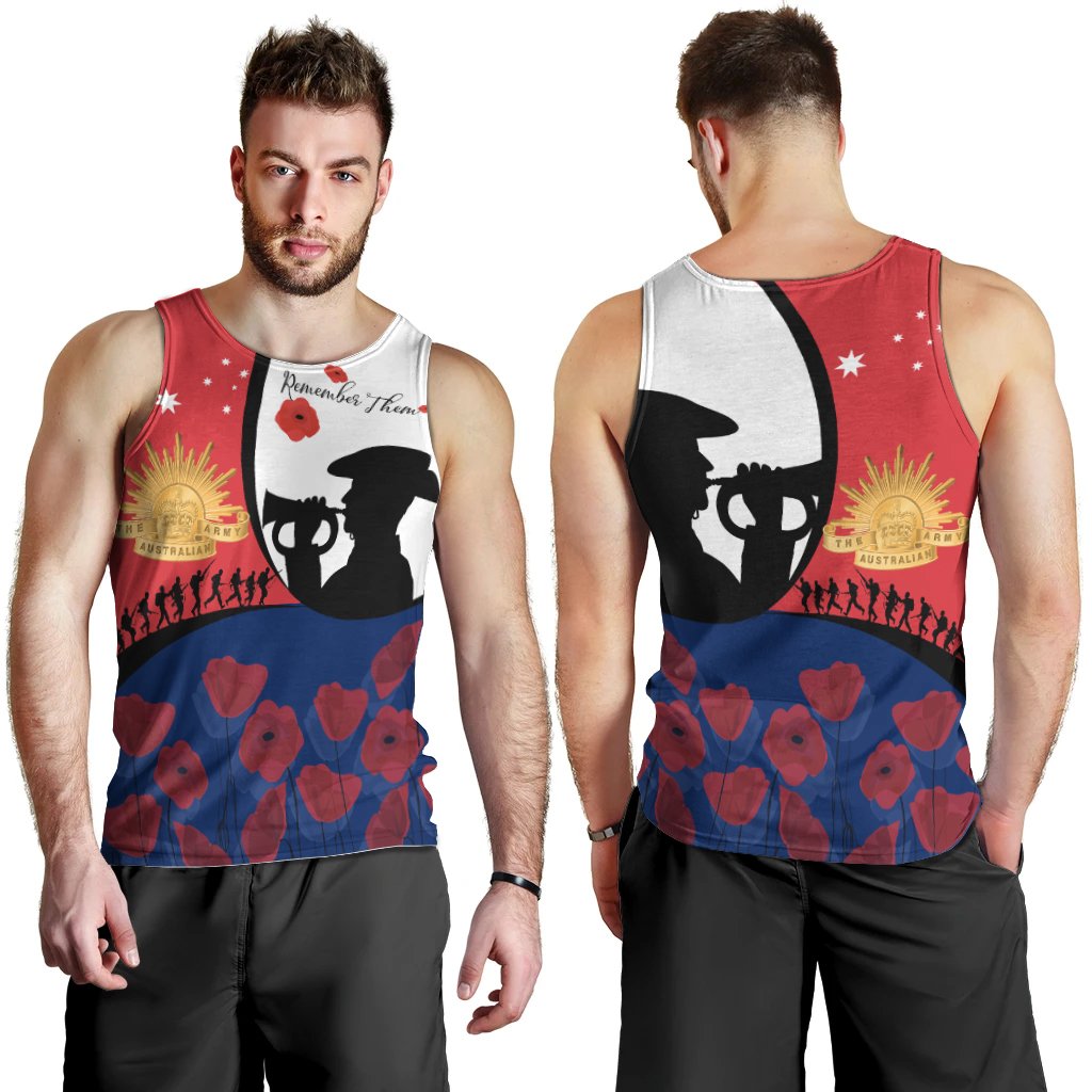 ANZAC Day Men's Tank Top - We will remember Them - Vibe Hoodie Shop