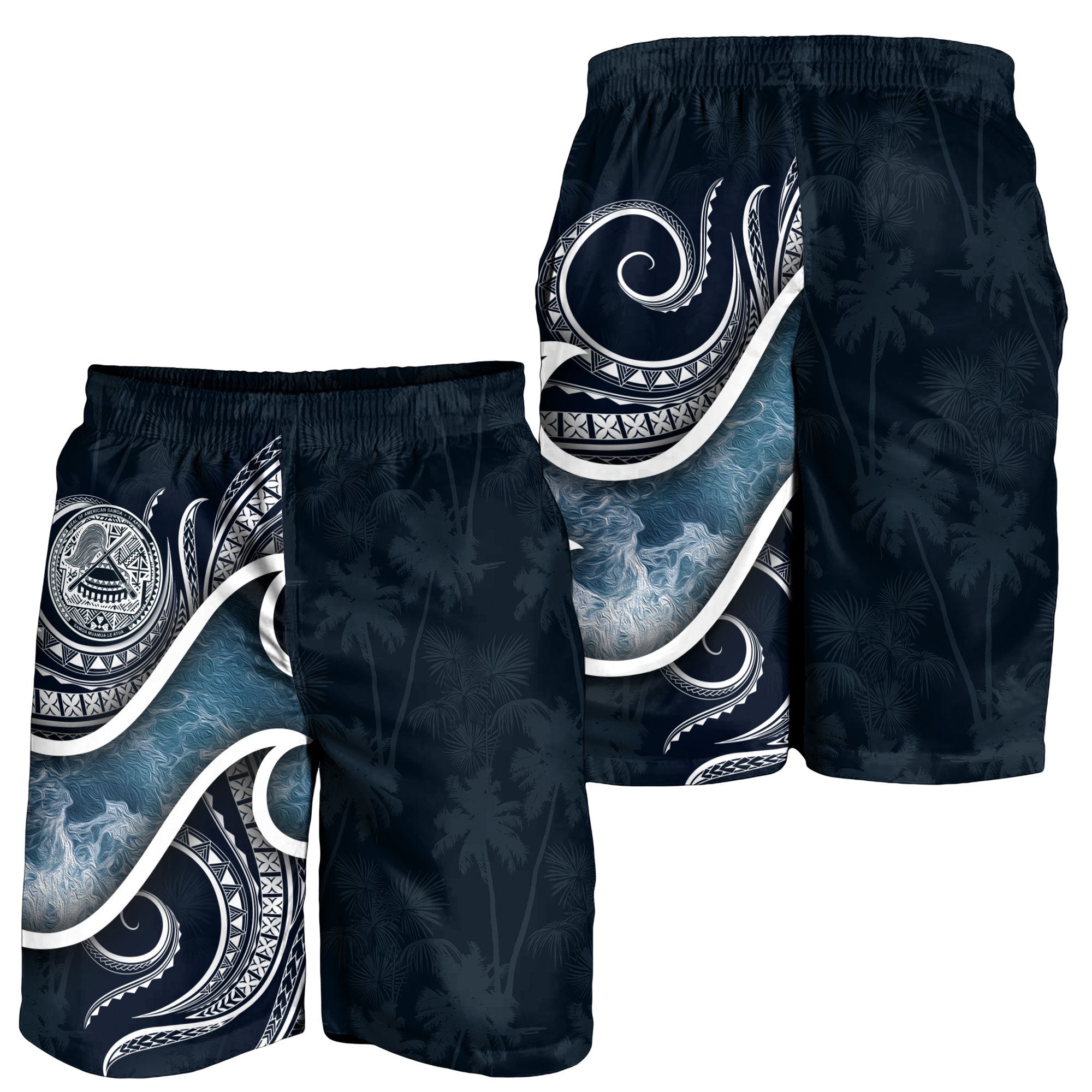 American Samoa Polynesian Men's Shorts - Ocean Style - Vibe Hoodie Shop