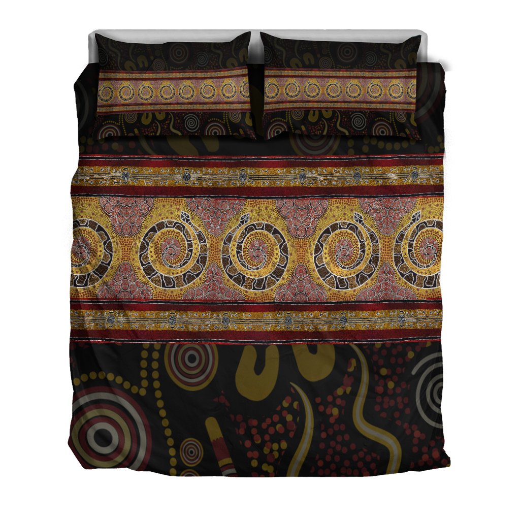 Australia Bedding Set - Snake Dot Panting Art - Vibe Hoodie Shop