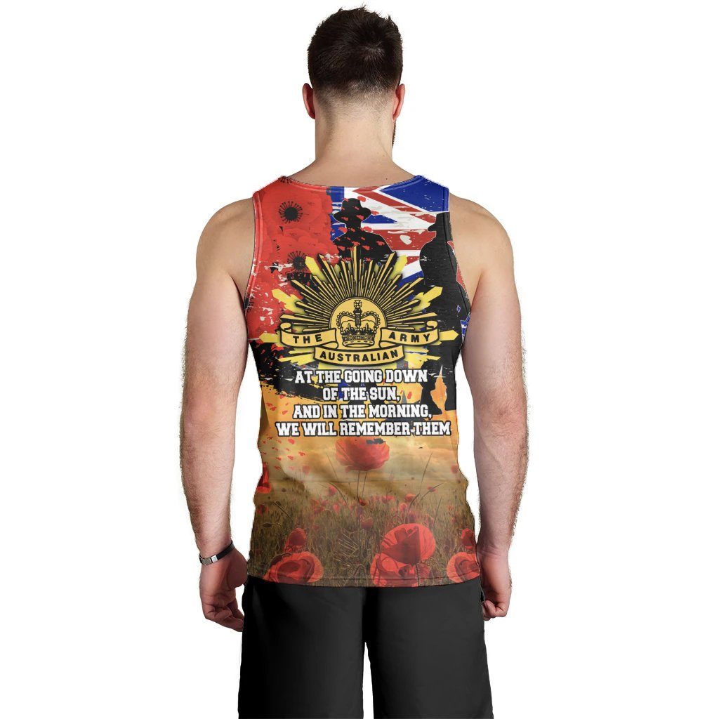 Men's Tank Top - ANZAC Day 2021 World War II Commemoration 1939 - 1945 - Vibe Hoodie Shop