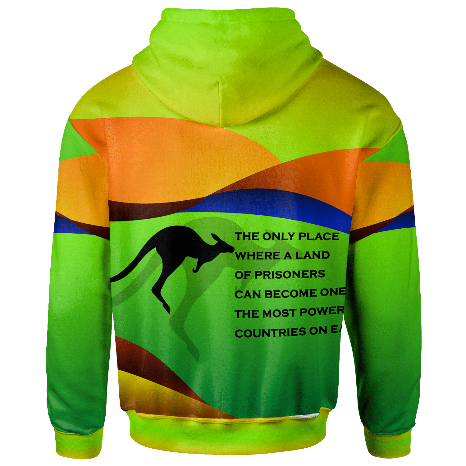 Zip - Up Hoodie - National Color of Australia - Vibe Hoodie Shop