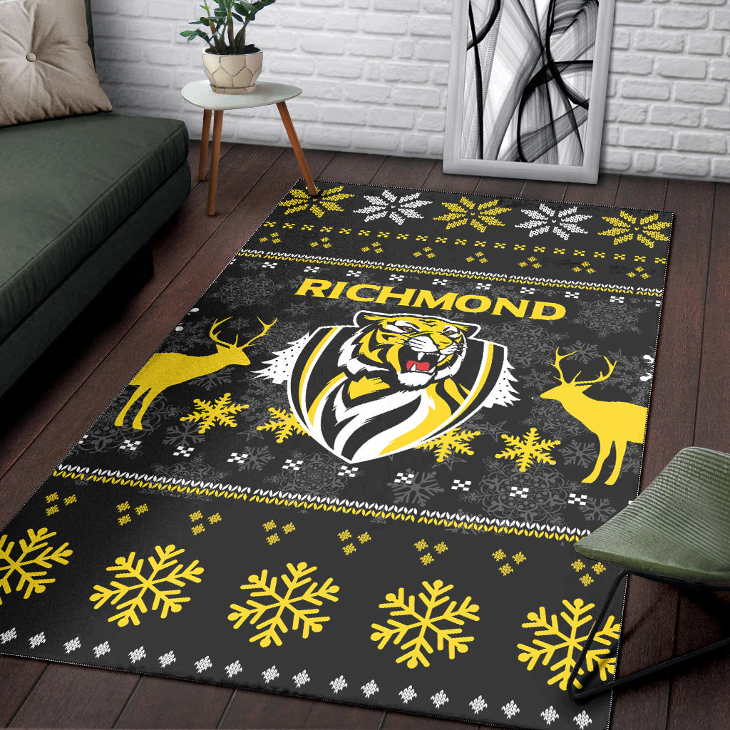 Richmond Football Club Area Rug - Christmas Ugly Style - - Vibe Hoodie Shop