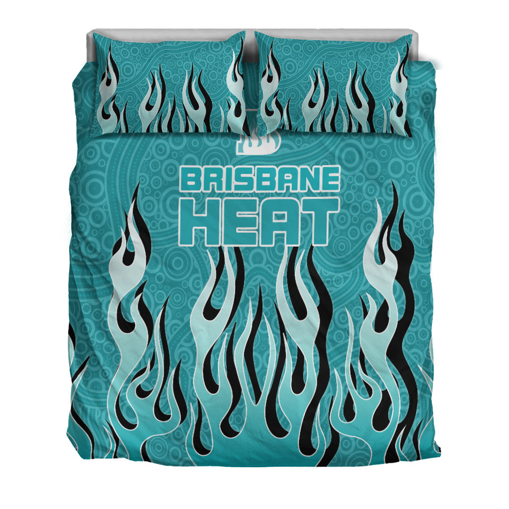 Brisbane Heat Bedding Set - Aboriginal Style Of Dot Fire - - Vibe Hoodie Shop