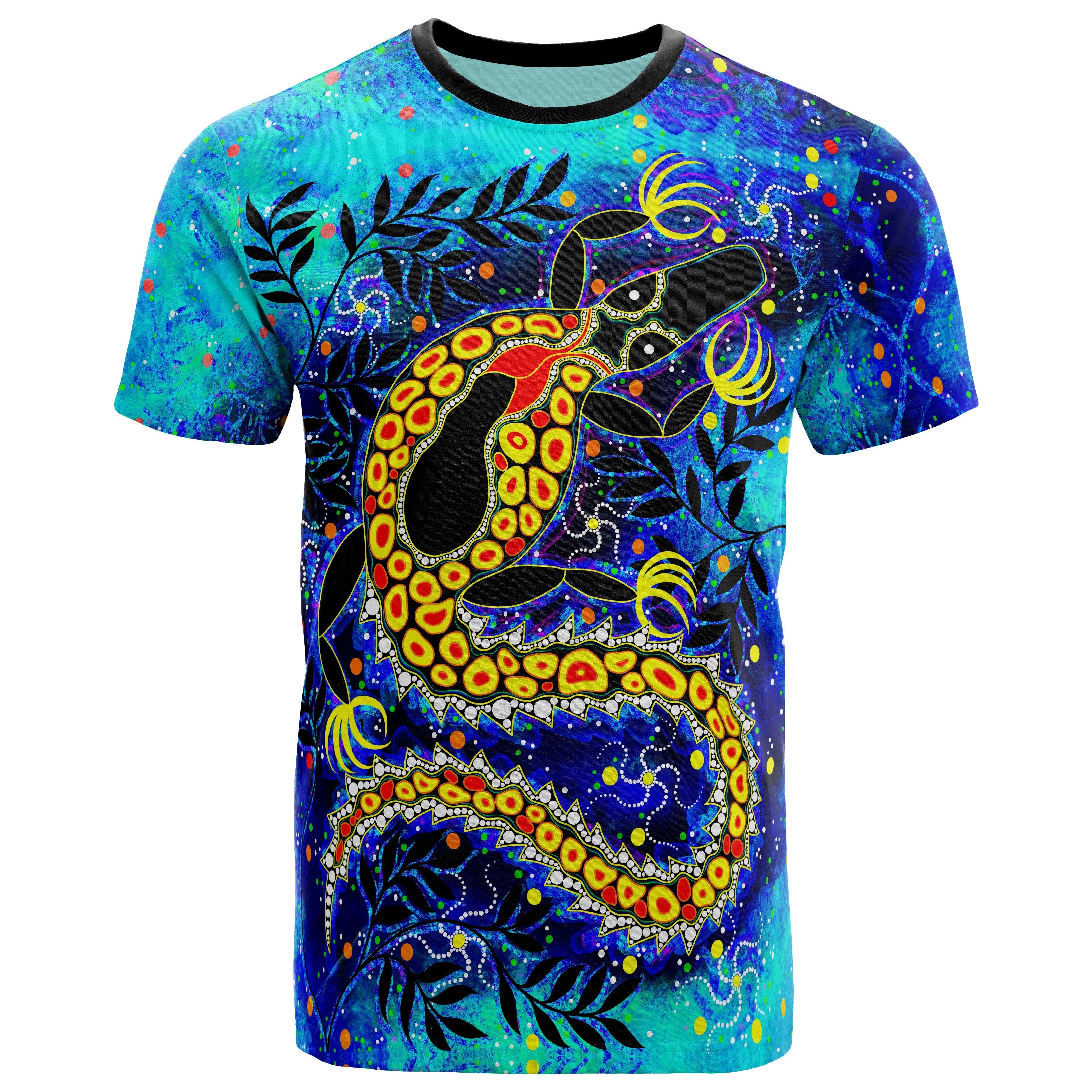 Aboriginal T shirt - Indigenous Crocodile - Vibe Hoodie Shop