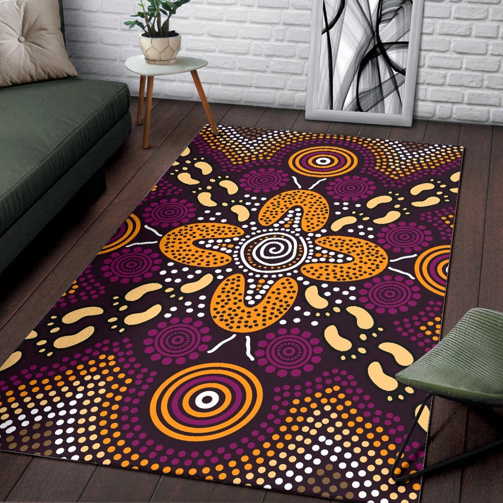 Vibe Hoodie Aboriginal Area Rug - Indigenous dot art painting 09 - RLT20 - Vibe Hoodie Shop