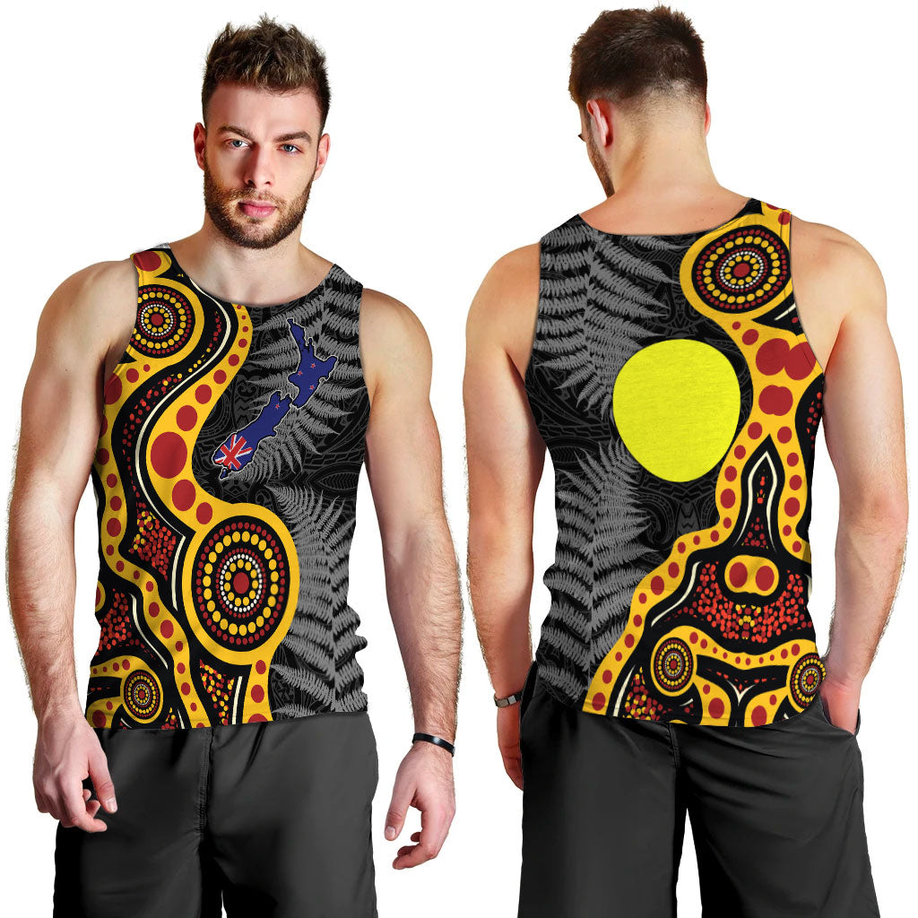 New Zealand Maori Combine Australia Aboriginal Men Tank Top - - Vibe Hoodie Shop