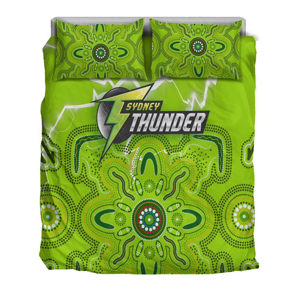 Sydney Thunder Bedding Set - Aboriginal Style Of Dot - - Vibe Hoodie Shop