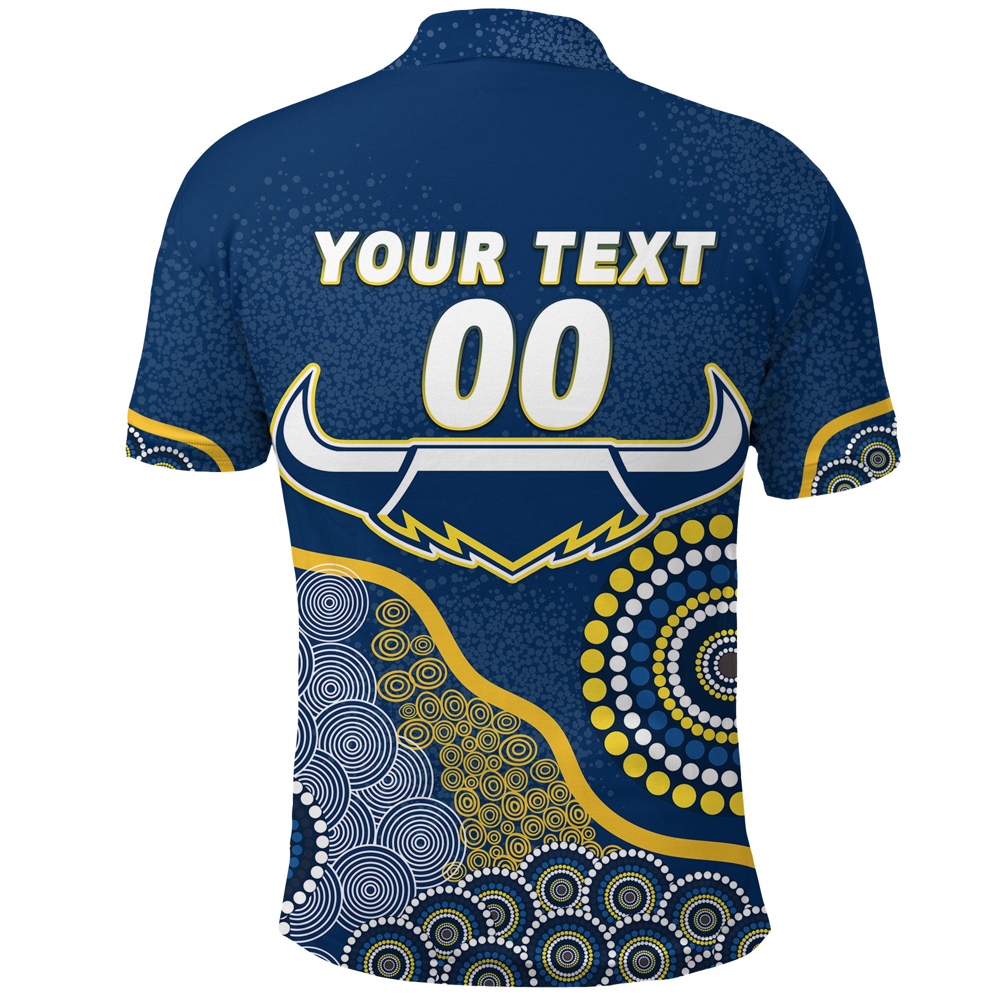 (Custom Personalised) Cowboys Rugby 2022 Aboriginal Art Polo Shirt - - Vibe Hoodie Shop