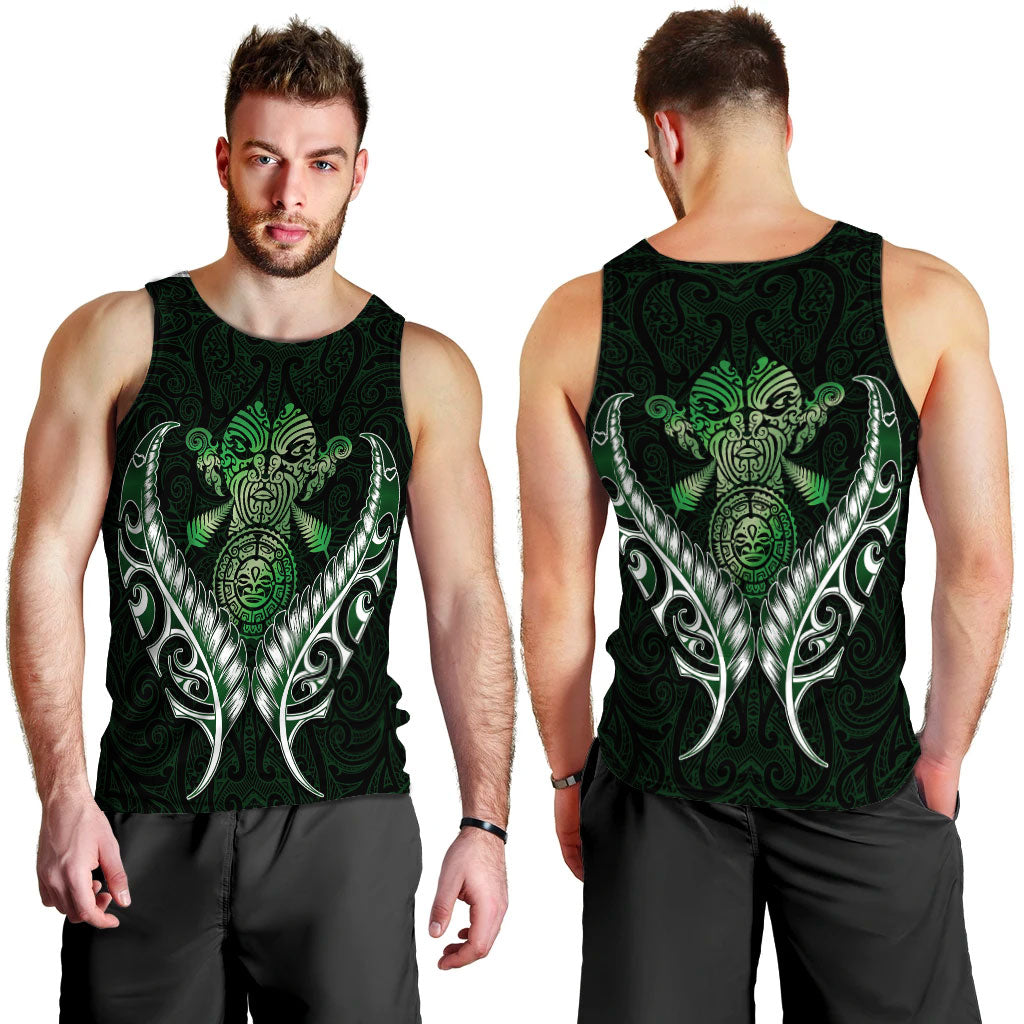 New Zealand Silver Fern Men Tank Top Green - - Vibe Hoodie Shop