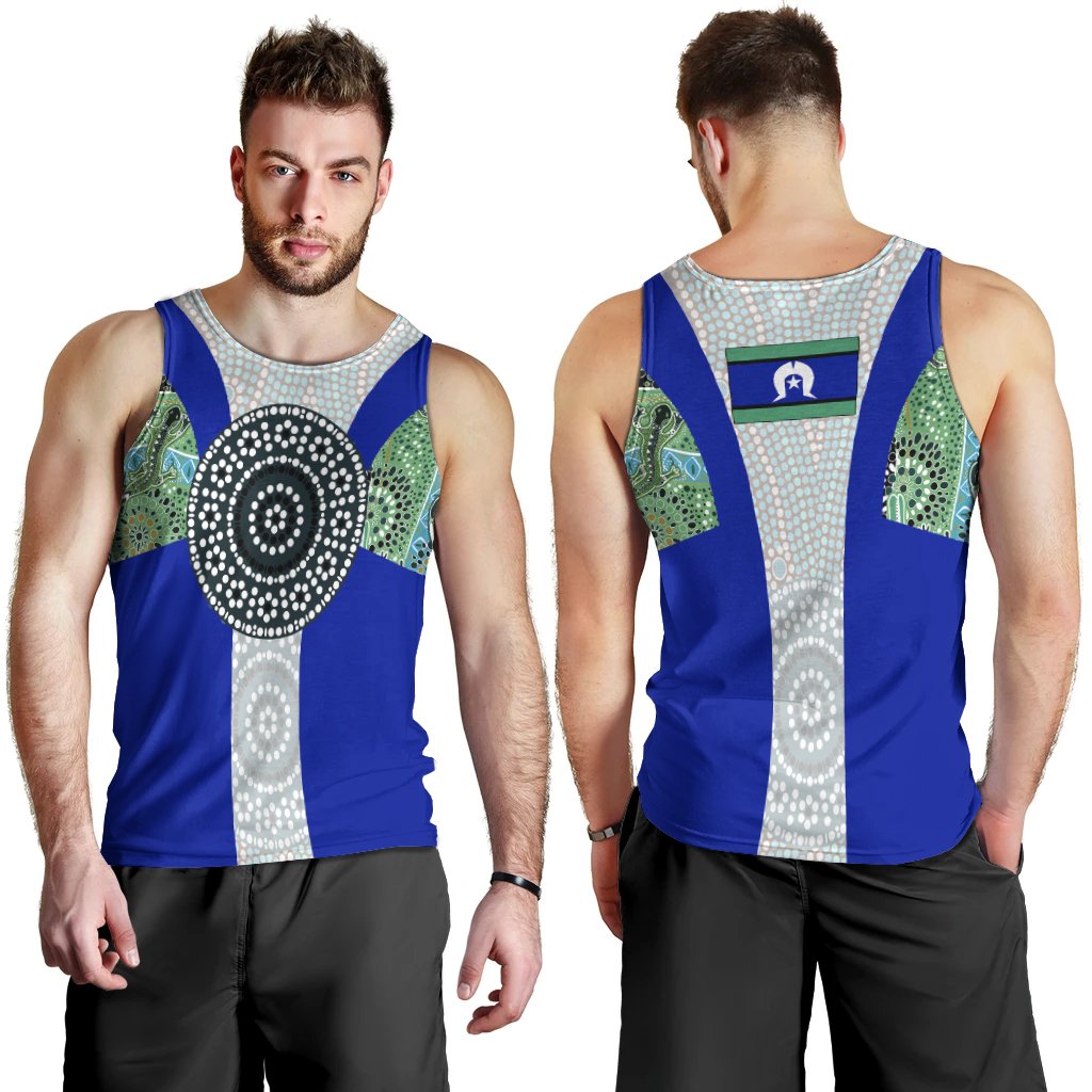 Men's Tank Top - Flag of Torres Strait Islanders - Vibe Hoodie Shop