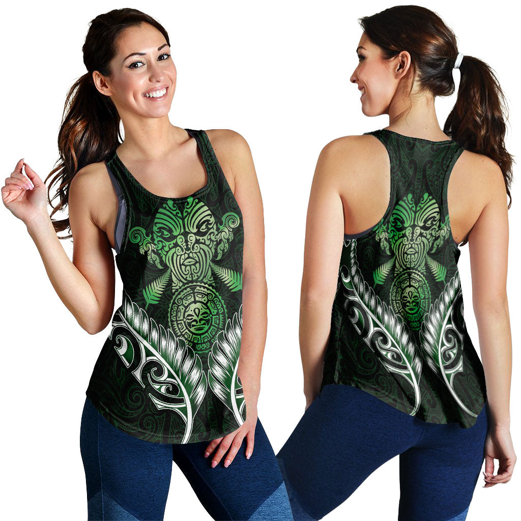 New Zealand Silver Fern Women Tank Top Green - - Vibe Hoodie Shop