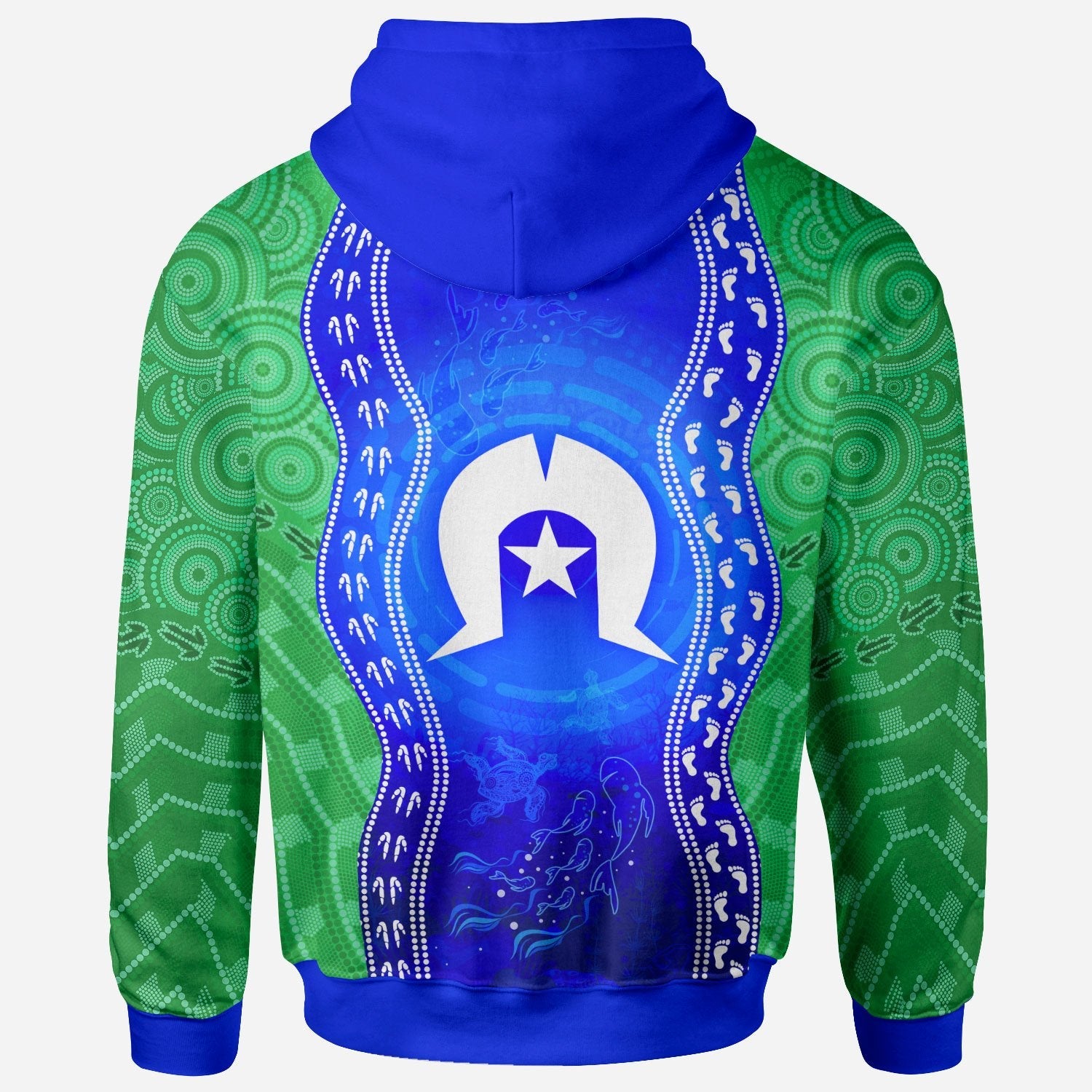 Custom Torres Strait Islanders Zip - Up Hoodie - Torres Symbol With Aboriginal Patterns - Vibe Hoodie Shop