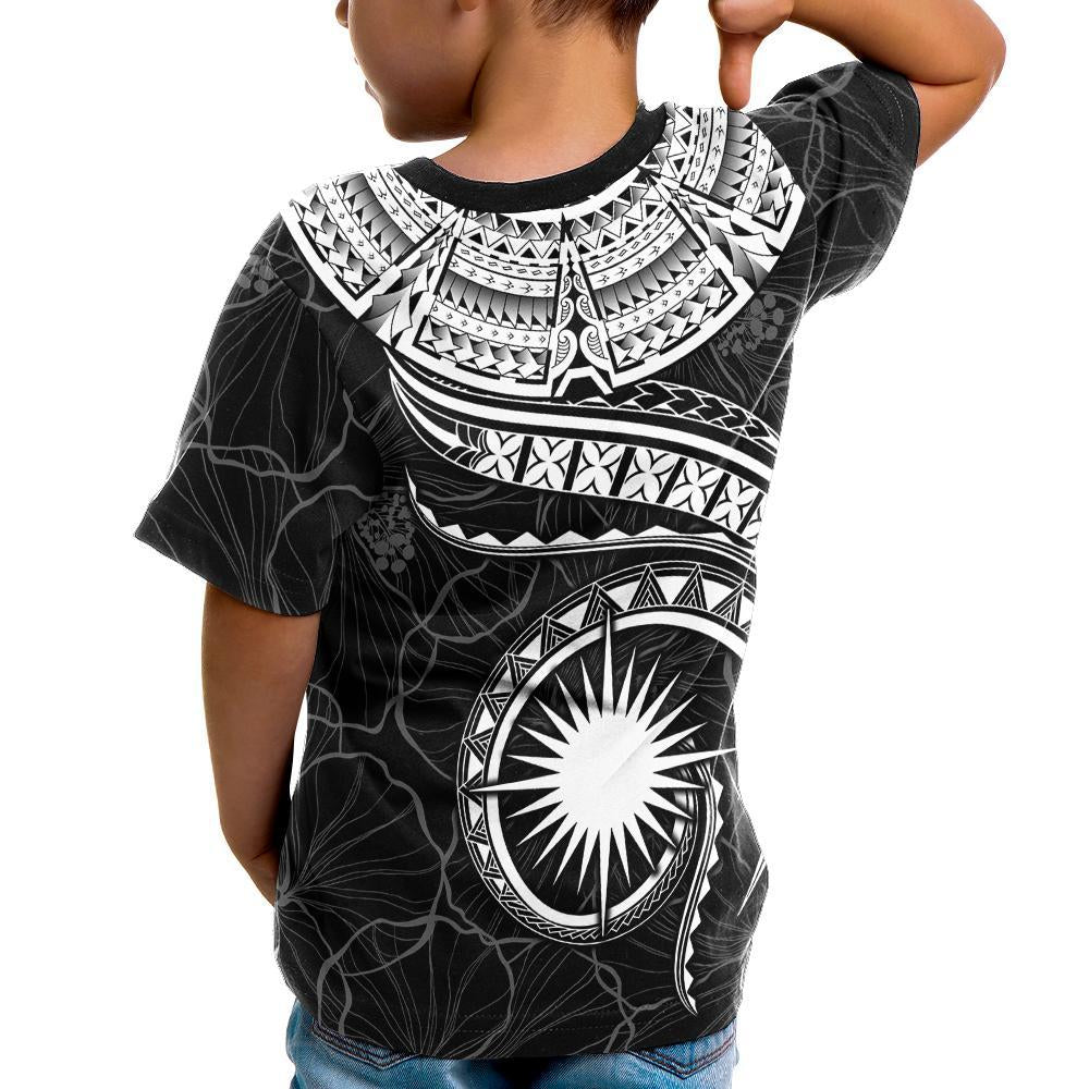 Marshall Islands Polynesian T shirt - Marshall Islands Waves (White) - Vibe Hoodie Shop