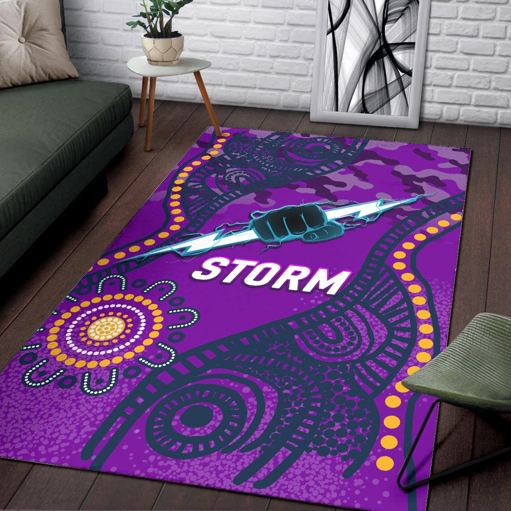 Storm Rugby ANZAC Day Camouflage Indigenous Art Area Rug - - Vibe Hoodie Shop