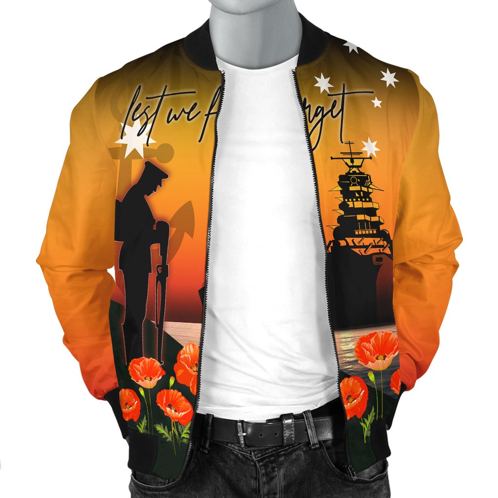 ANZAC Men's Bomber Jacket - Australian Navy ANZAC - Vibe Hoodie Shop