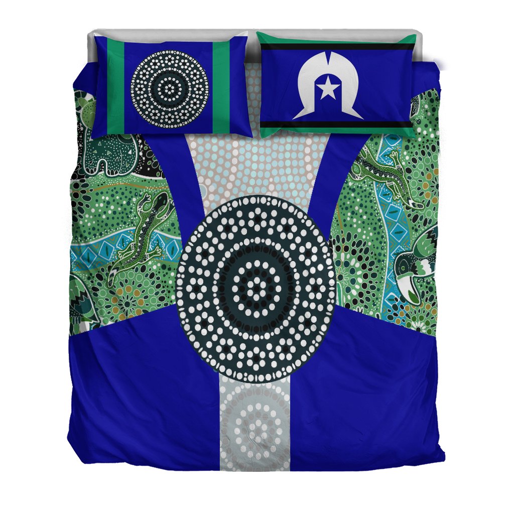 Bedding Set - Flag of Torres Strait Islanders - Vibe Hoodie Shop