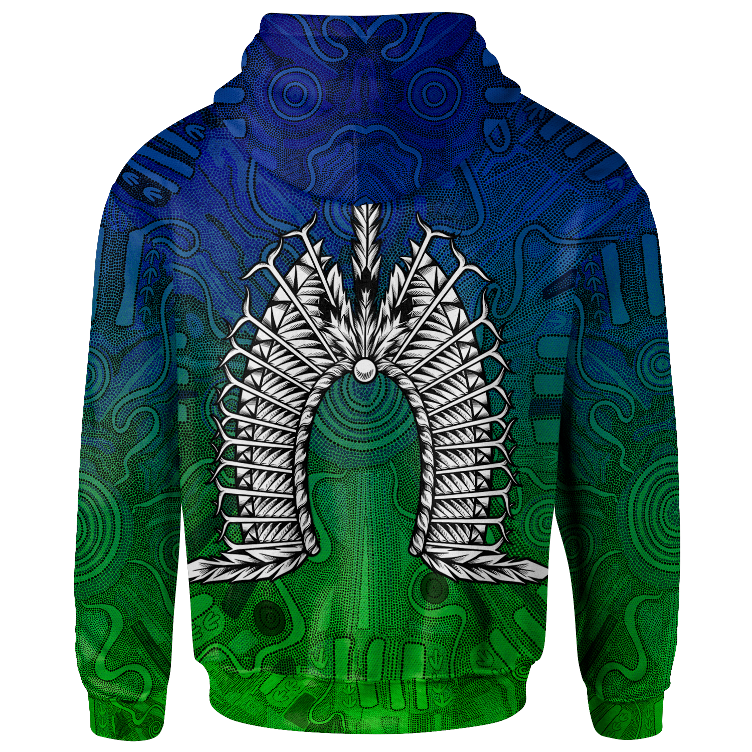 Torres Strait Islanders Zip - Up Hoodie - Dhari Mask - Vibe Hoodie Shop