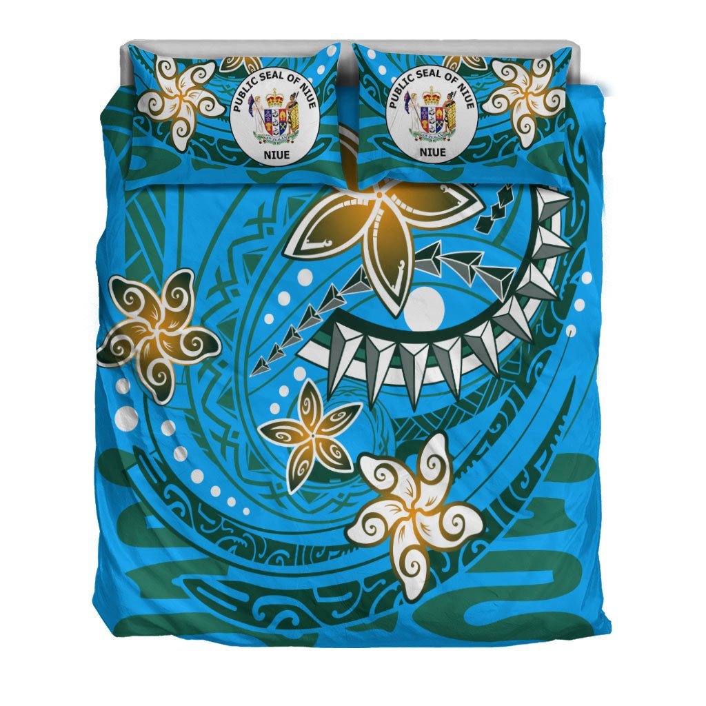 Niue Bedding Set - Spring Style Blue Color - Vibe Hoodie Shop