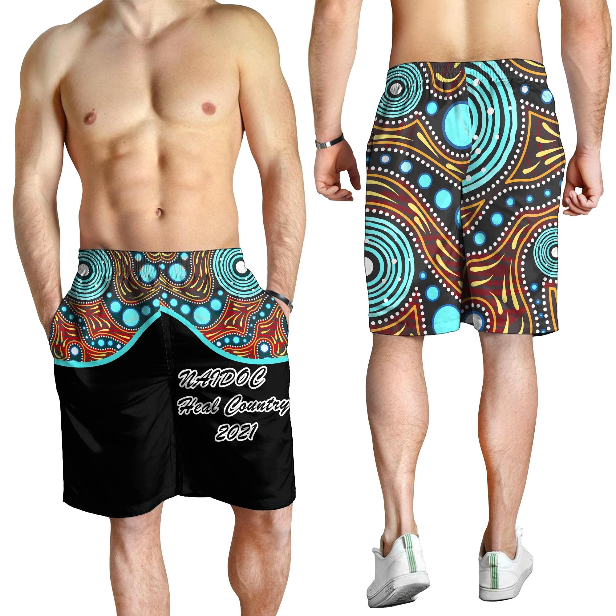 NAIDOC 2021 Men's Short - Heal Country - Vibe Hoodie Shop