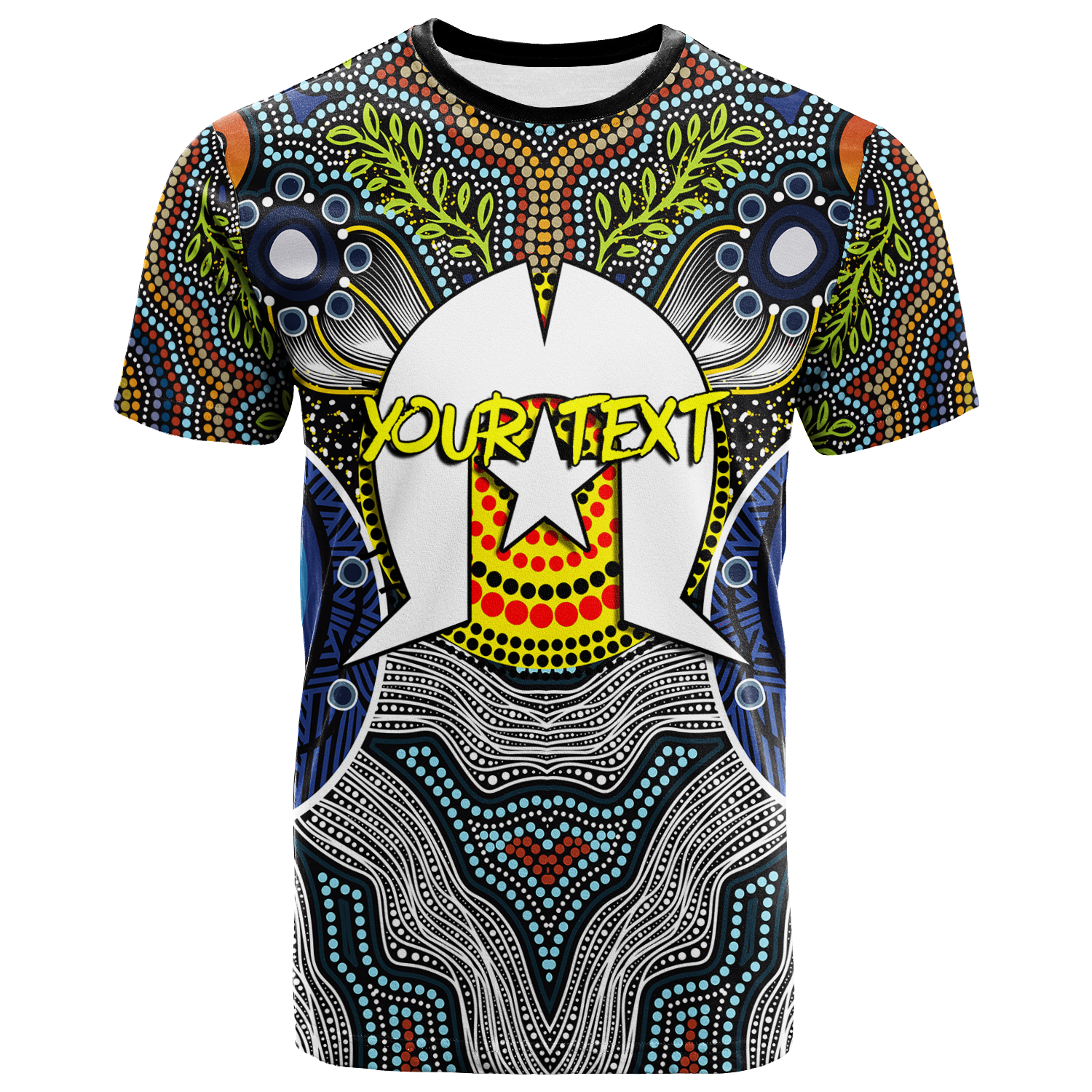 (Custom Personalised) NAIDOC Week 2022 Get Up Stand Up Show Up Aboriginal Dot Art T shirt - - Vibe Hoodie Shop