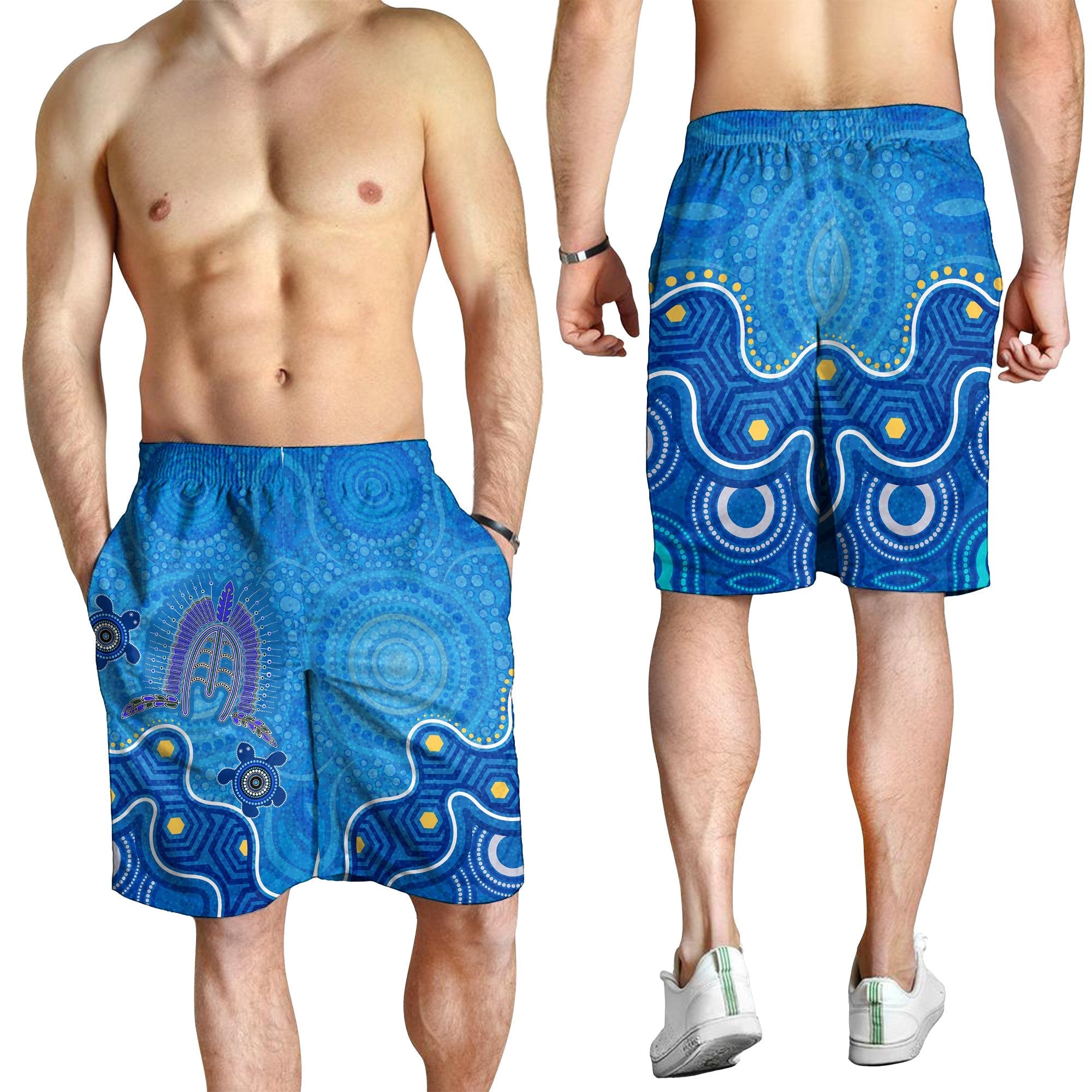 Torres Strait Men's Short - Dhari And Turtle - Vibe Hoodie Shop