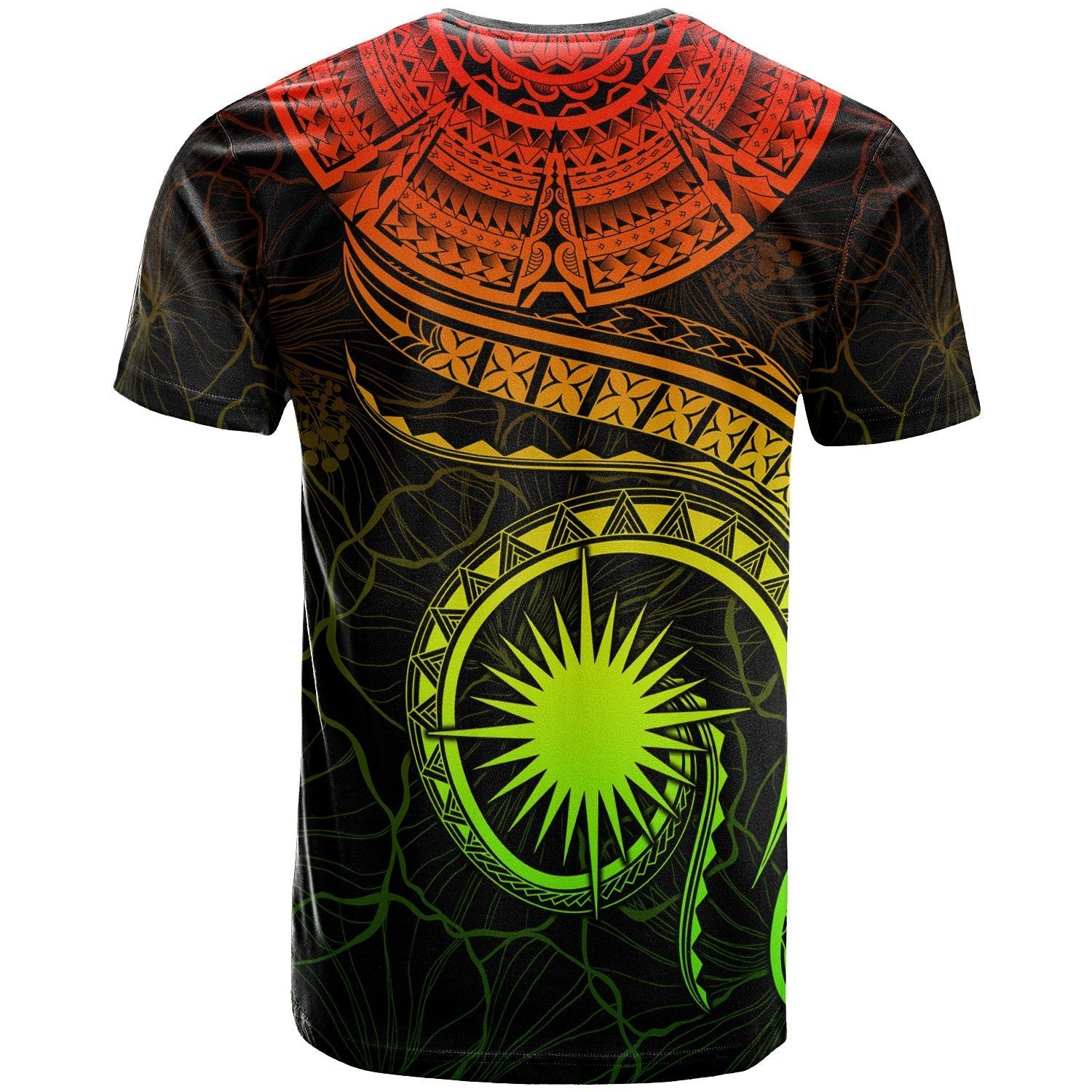 Marshall Islands Polynesian T shirt - Marshall Islands Waves (Reggae) - Vibe Hoodie Shop