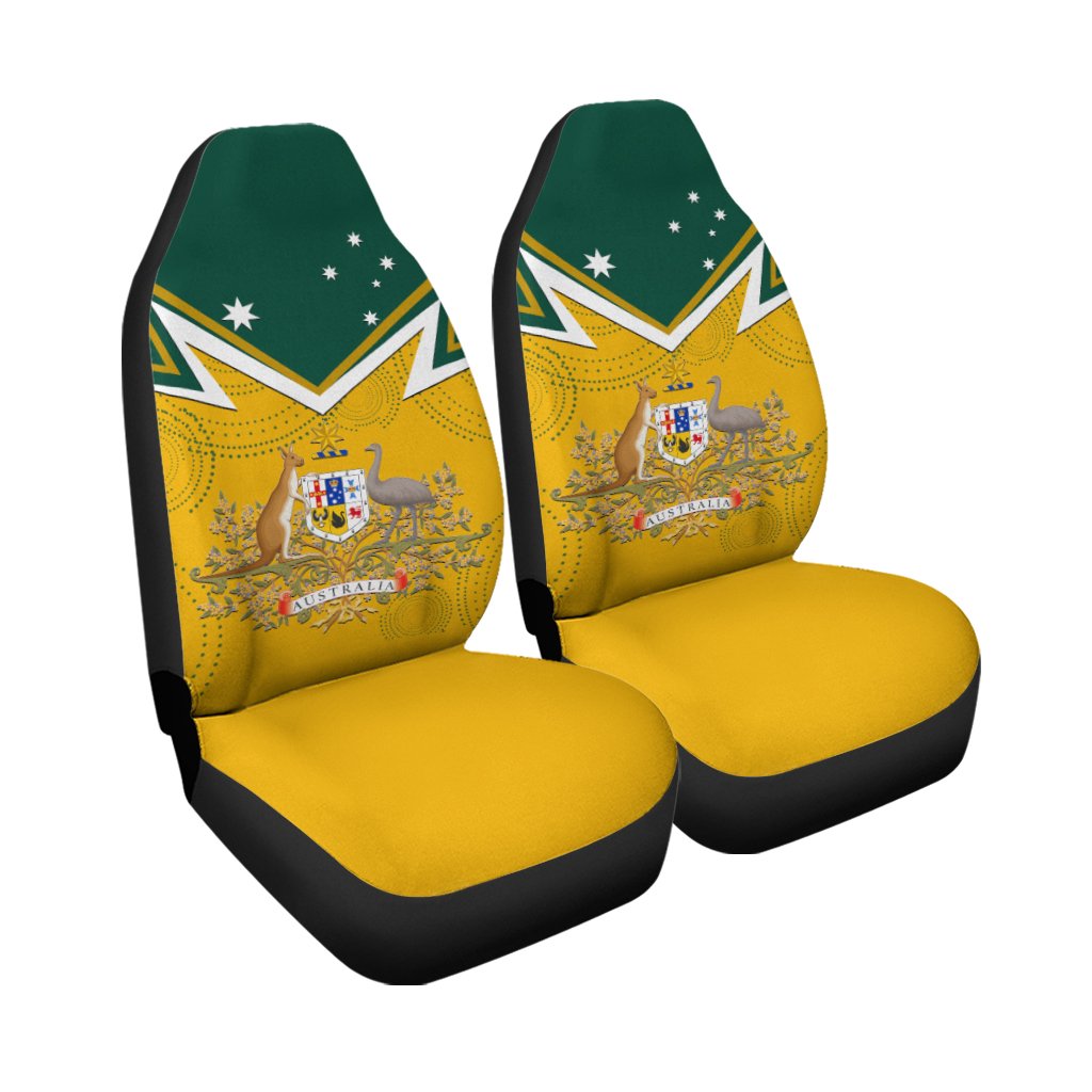 Car Seat Covers - Australian Coat Of Arms National Color - Vibe Hoodie Shop
