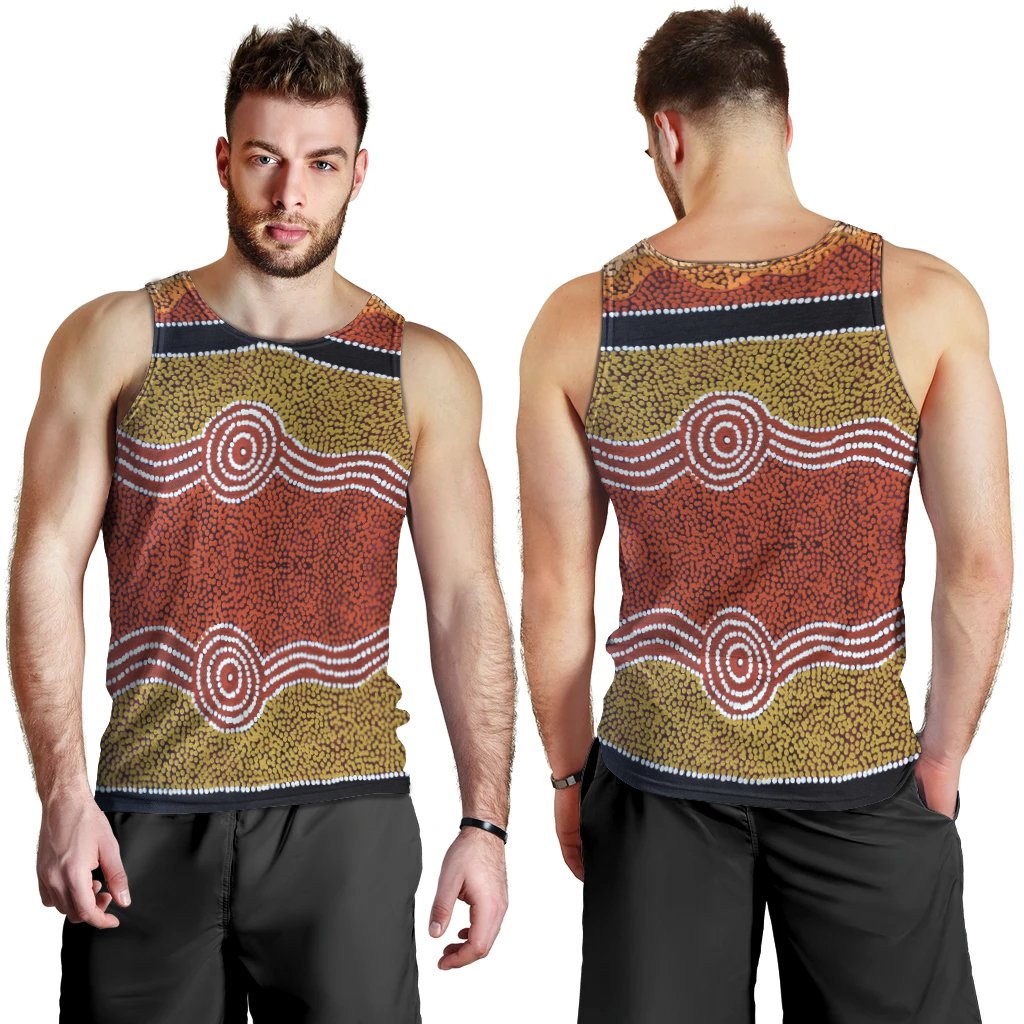 Men Tank - Aboriginal Dot Style - Vibe Hoodie Shop