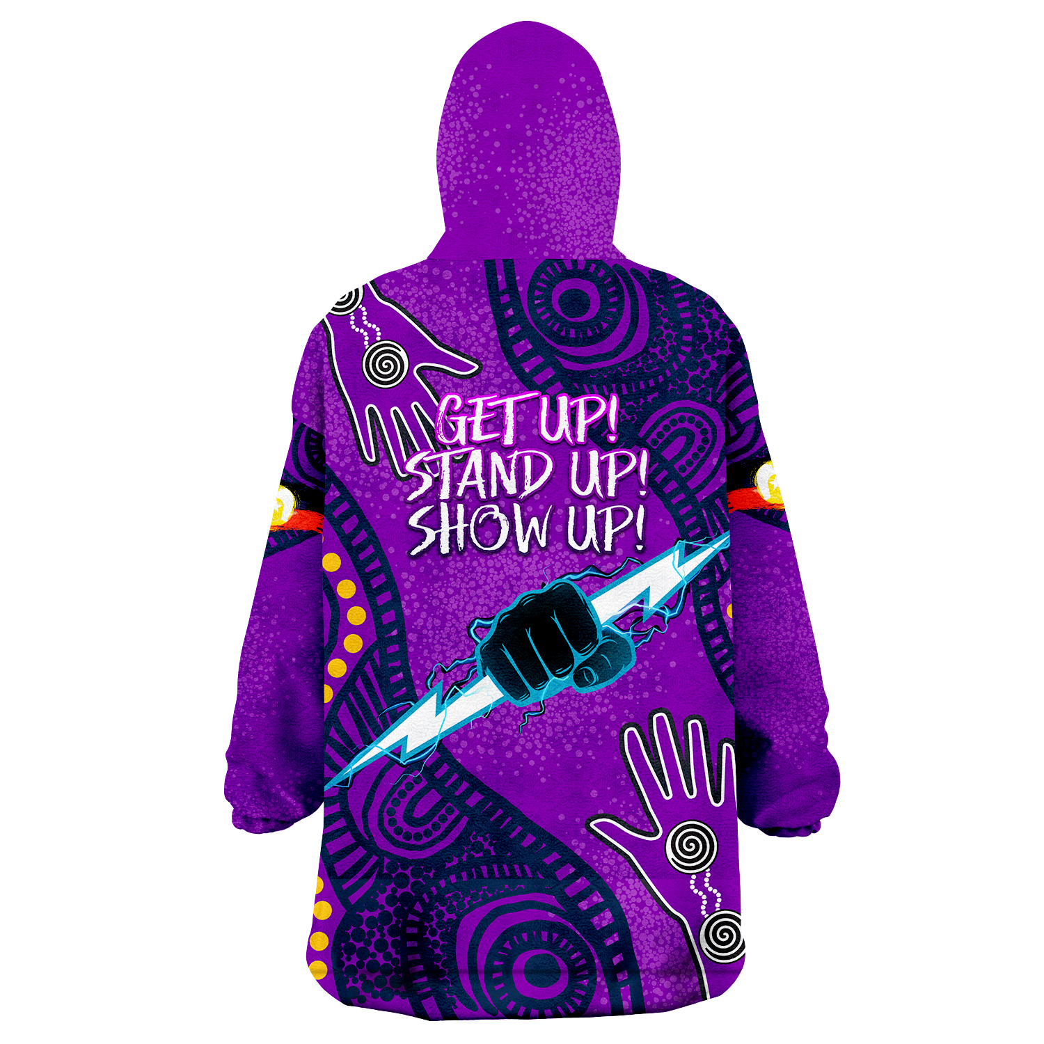 Storm Rugby NAIDOC 2022 Aboriginal Wearable Blanket Hoodie - - Vibe Hoodie Shop