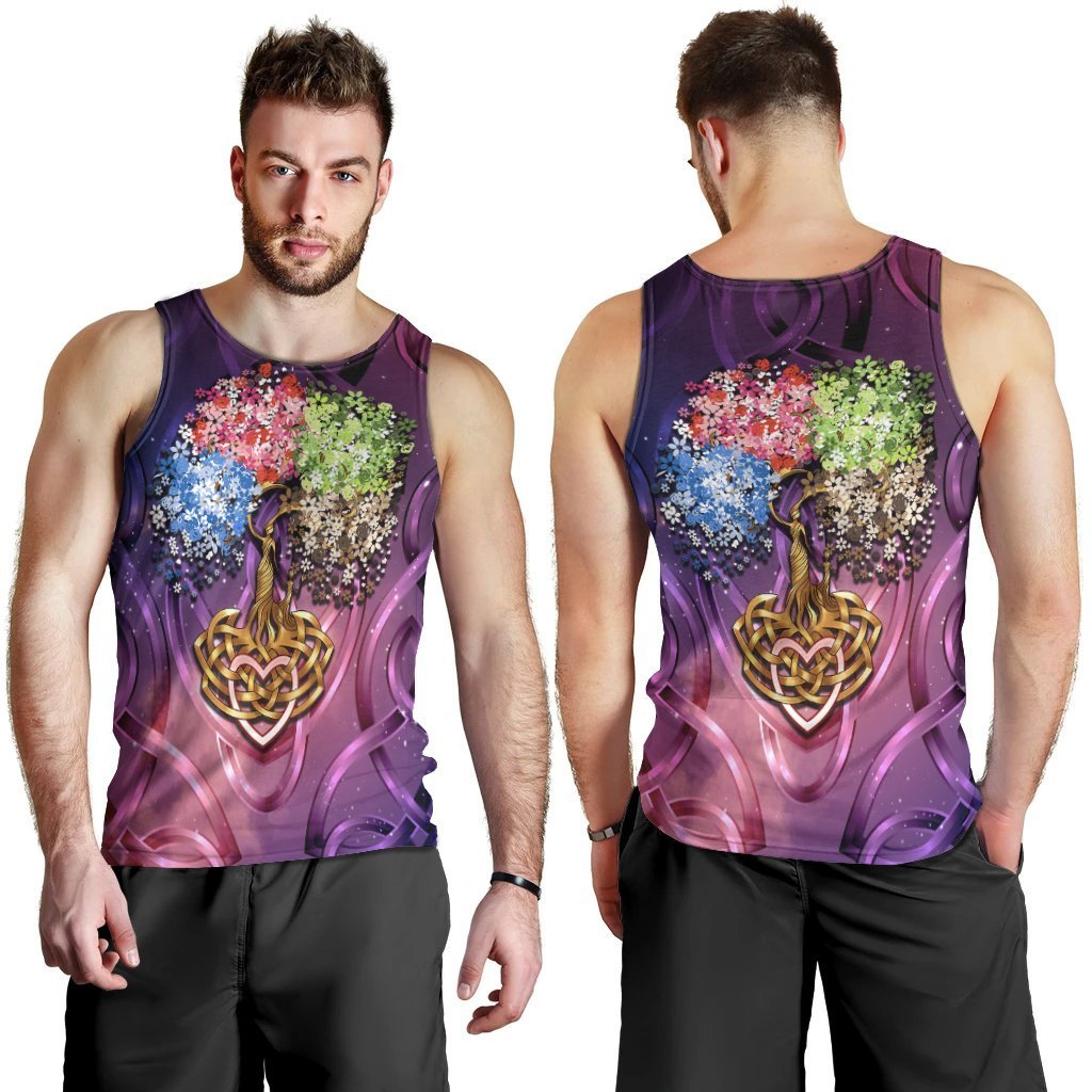Celtic Mother's Day Men's Tank Top - Mother With Child - Vibe Hoodie Shop