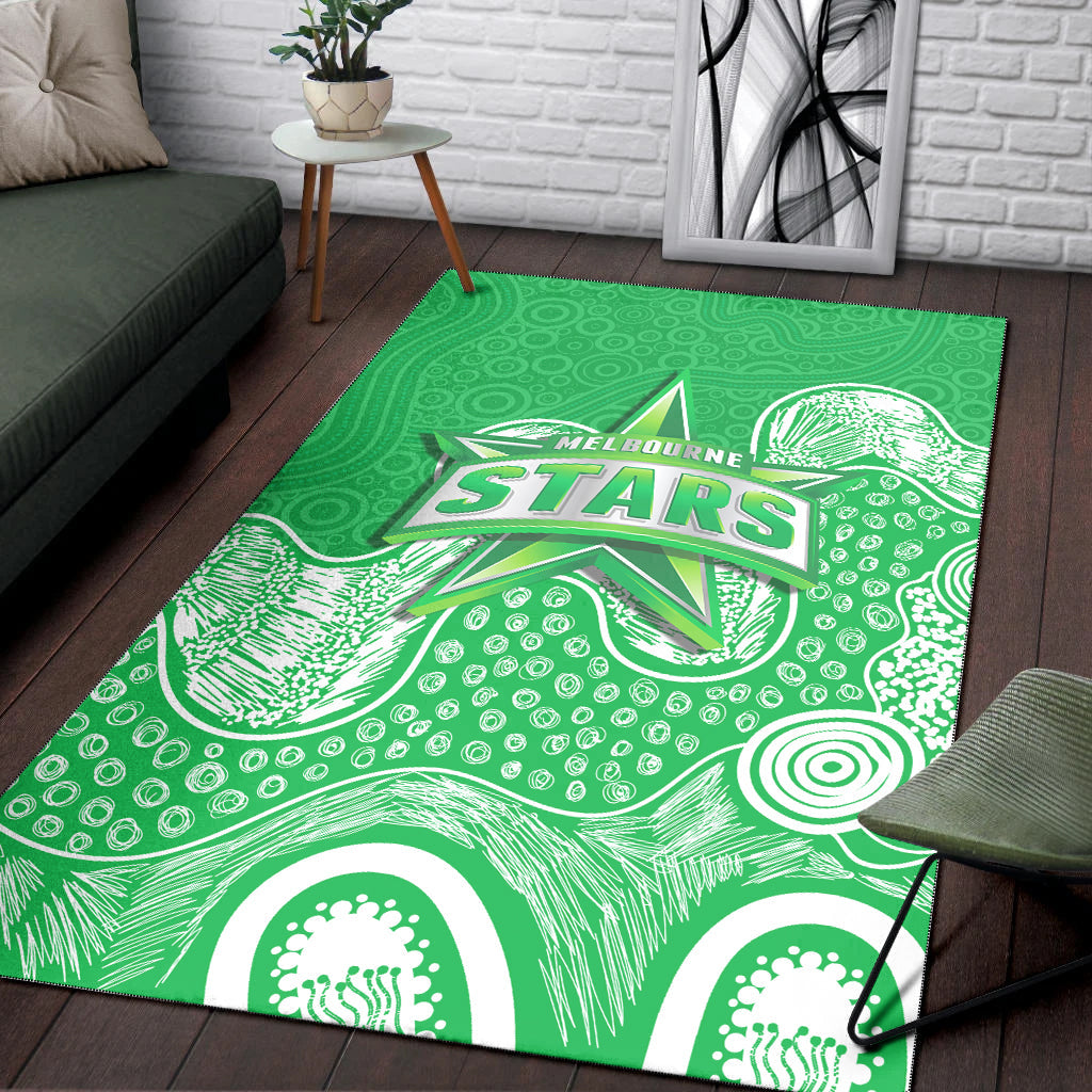 Melbourne Stars Area Rug - Aboriginal Style Of Dot - - Vibe Hoodie Shop