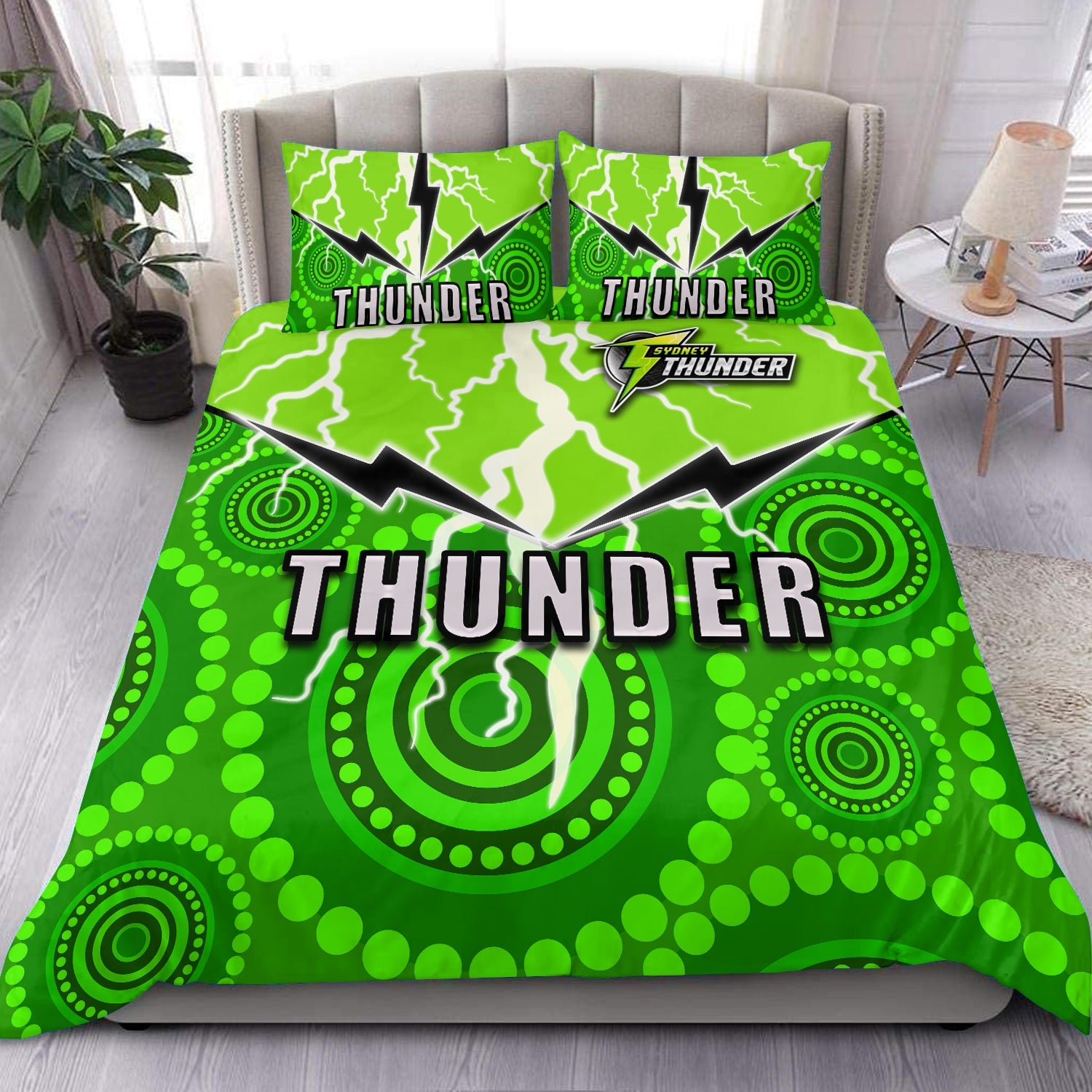 Sydney Thunder Cricket Aboriginal Thunder Bedding Set - LT20 - Vibe Hoodie Shop