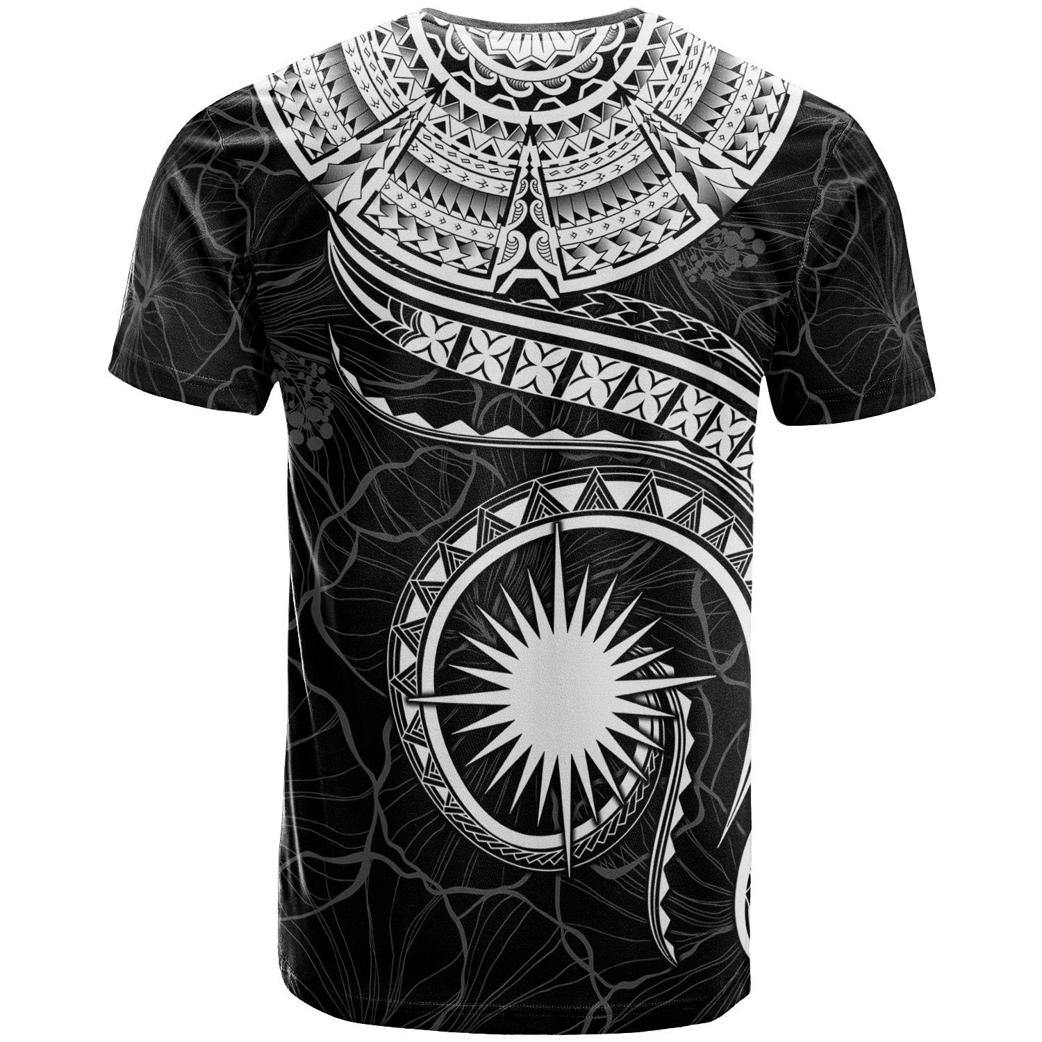 Marshall Islands Polynesian T shirt - Marshall Islands Waves (White) - Vibe Hoodie Shop